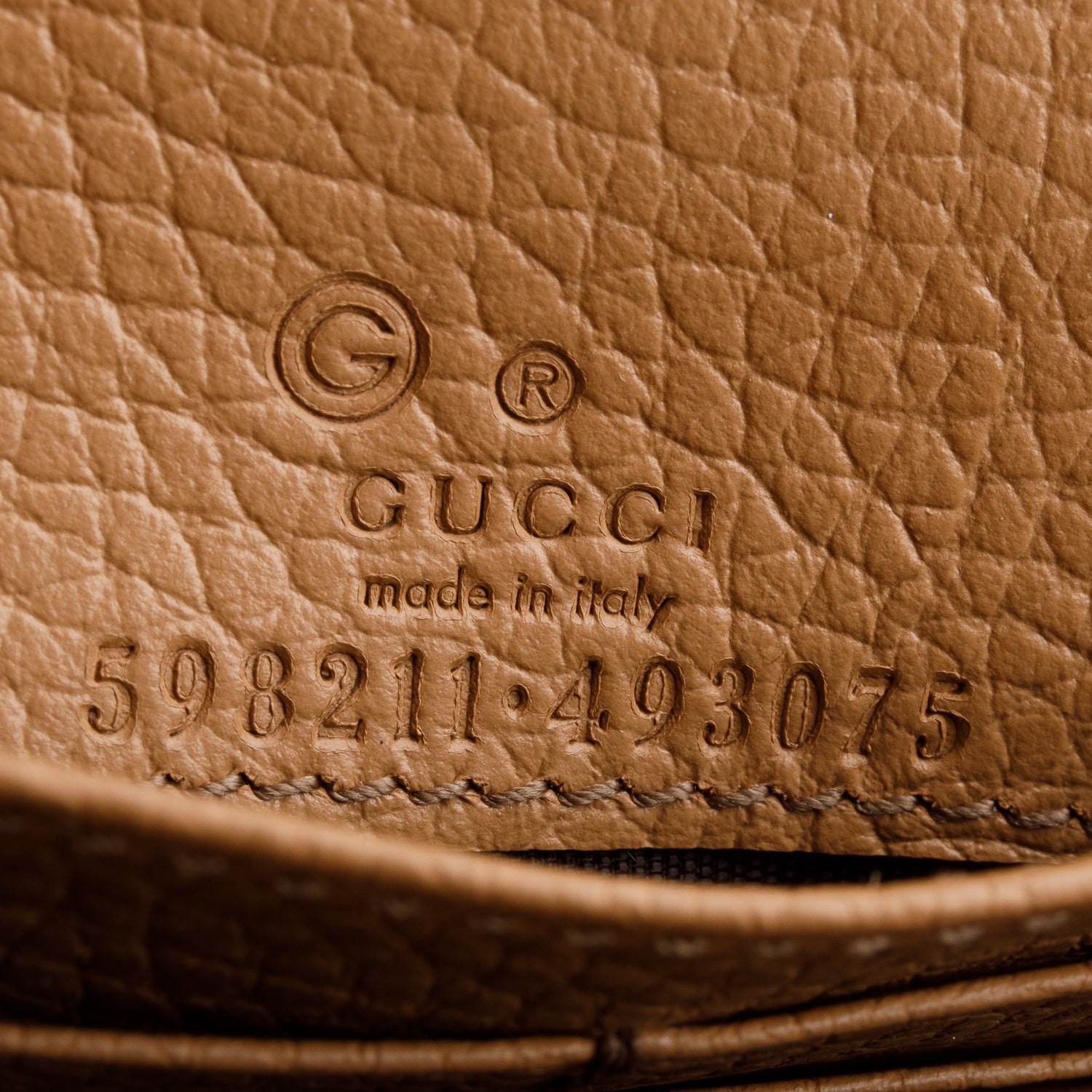 Gucci Brown Pebbled Calfskin Soho Wallet on Chain