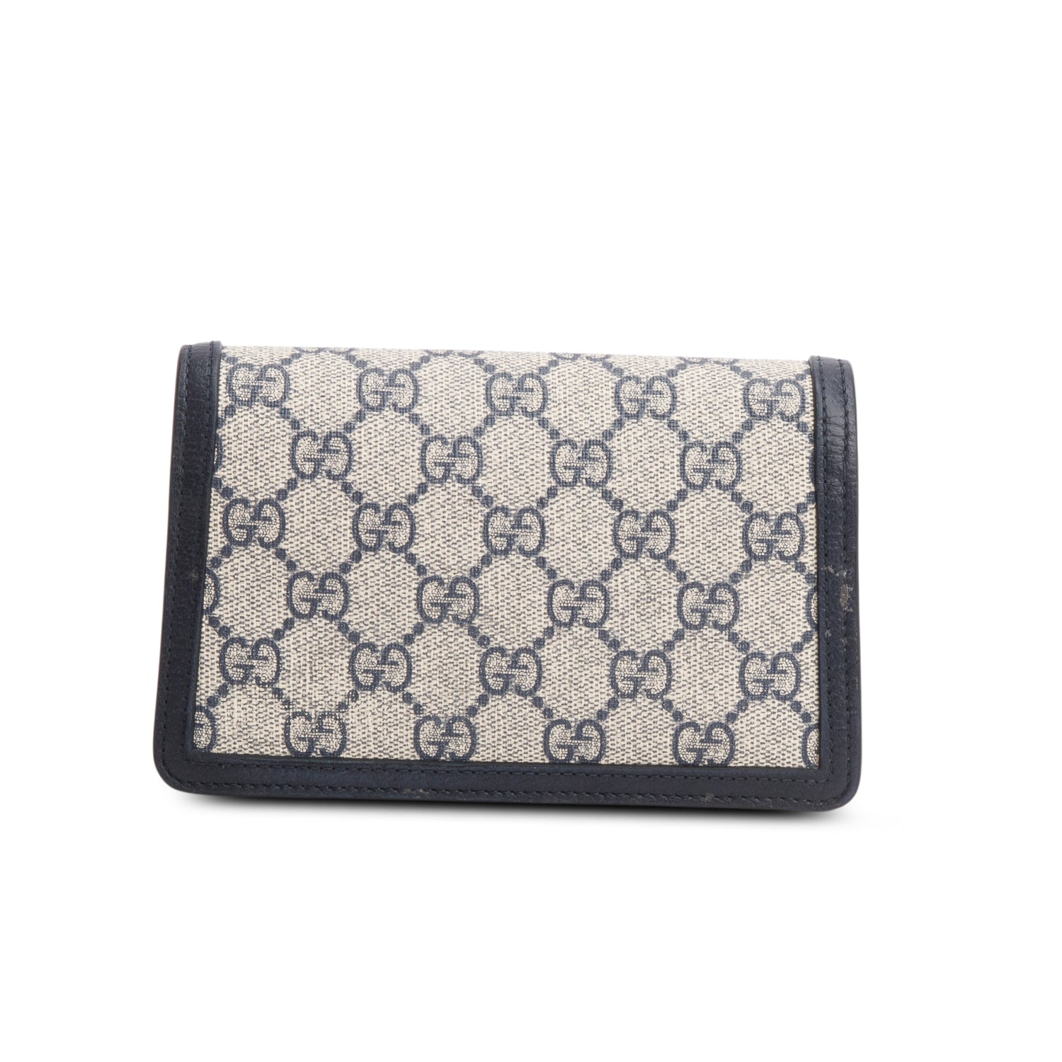 Gucci Navy GG Supreme Monogram Textured Dollar Calfskin Super Mini Dionysus
