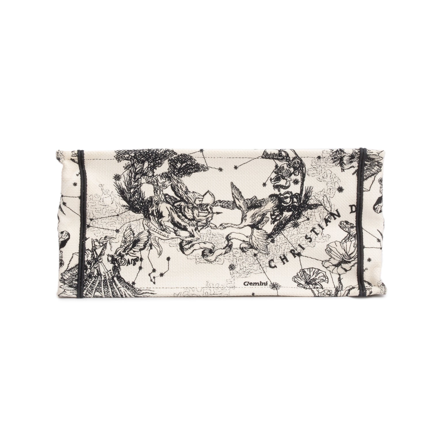 Christian Dior 2021 Canvas Embroidered Medium Zodiac Toile de Jouy Book Tote w/ Box