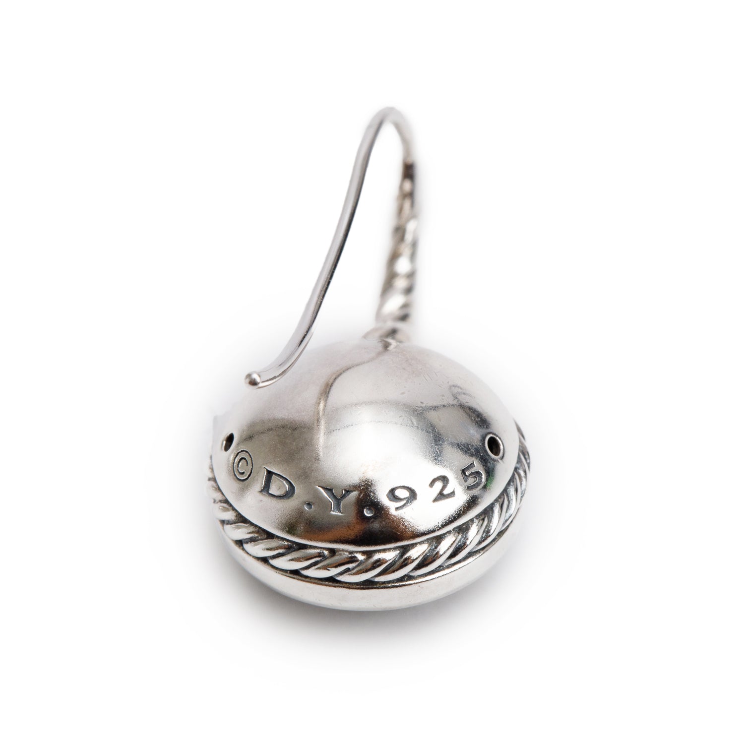 David Yurman Sterling Silver Hematite Drop Earrings