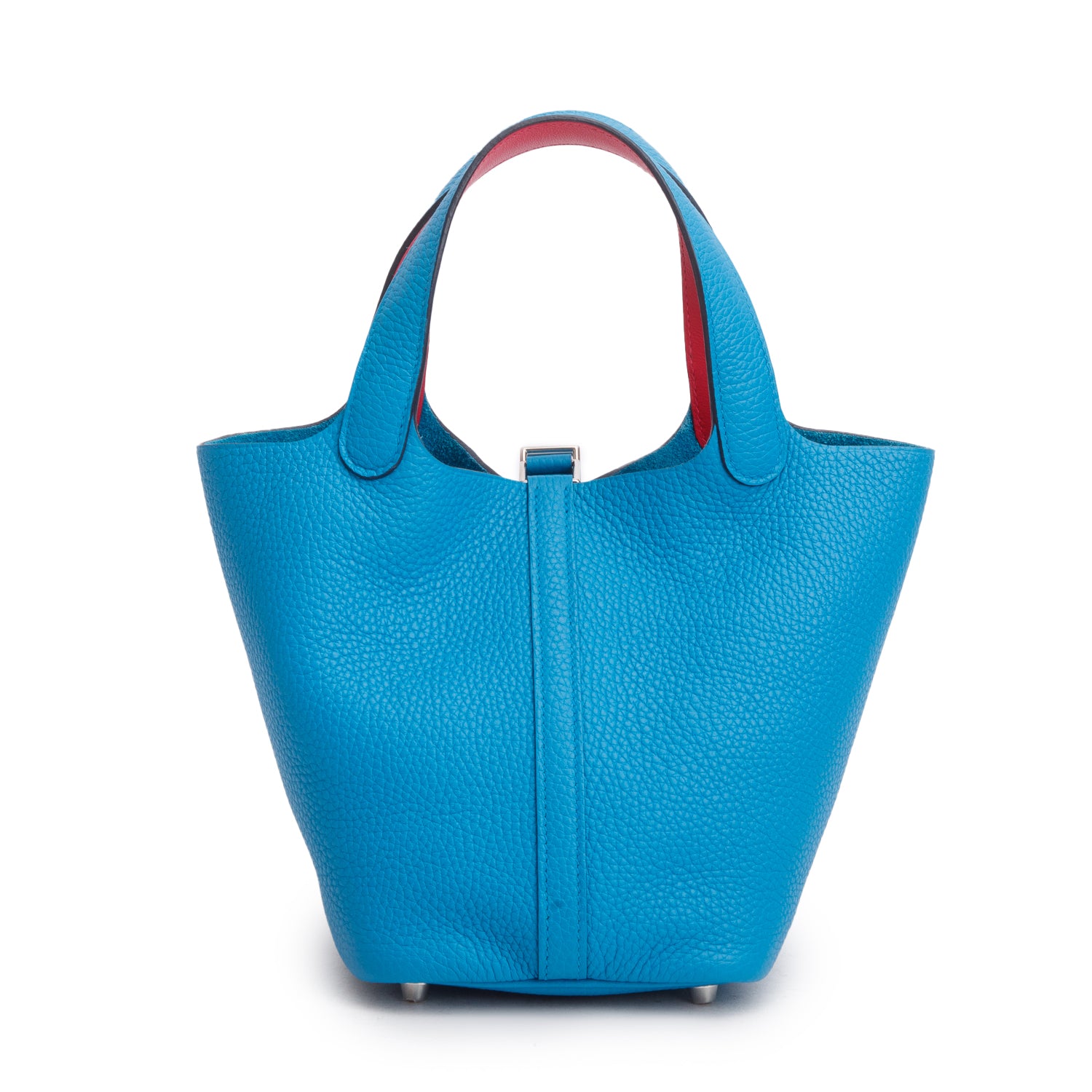 Hermes 2021 Bleu Frida/Rose Mexico Taurillon Clemence Picotin Lock 18 w/ Box