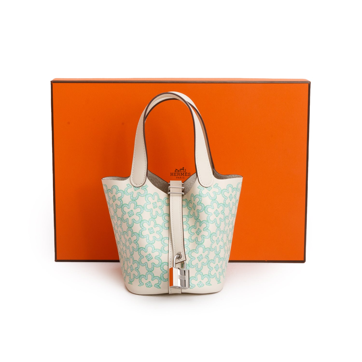 Hermes 2022 Natta Veau Swift Micro Lucky Daisy Picotin Lock 14 w/ Box