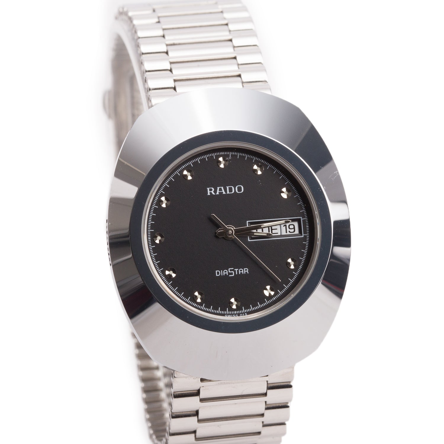 Rado Stainless Steel DiaStar 36 MM Quartz Watch Black Dial w/ Box & Papers