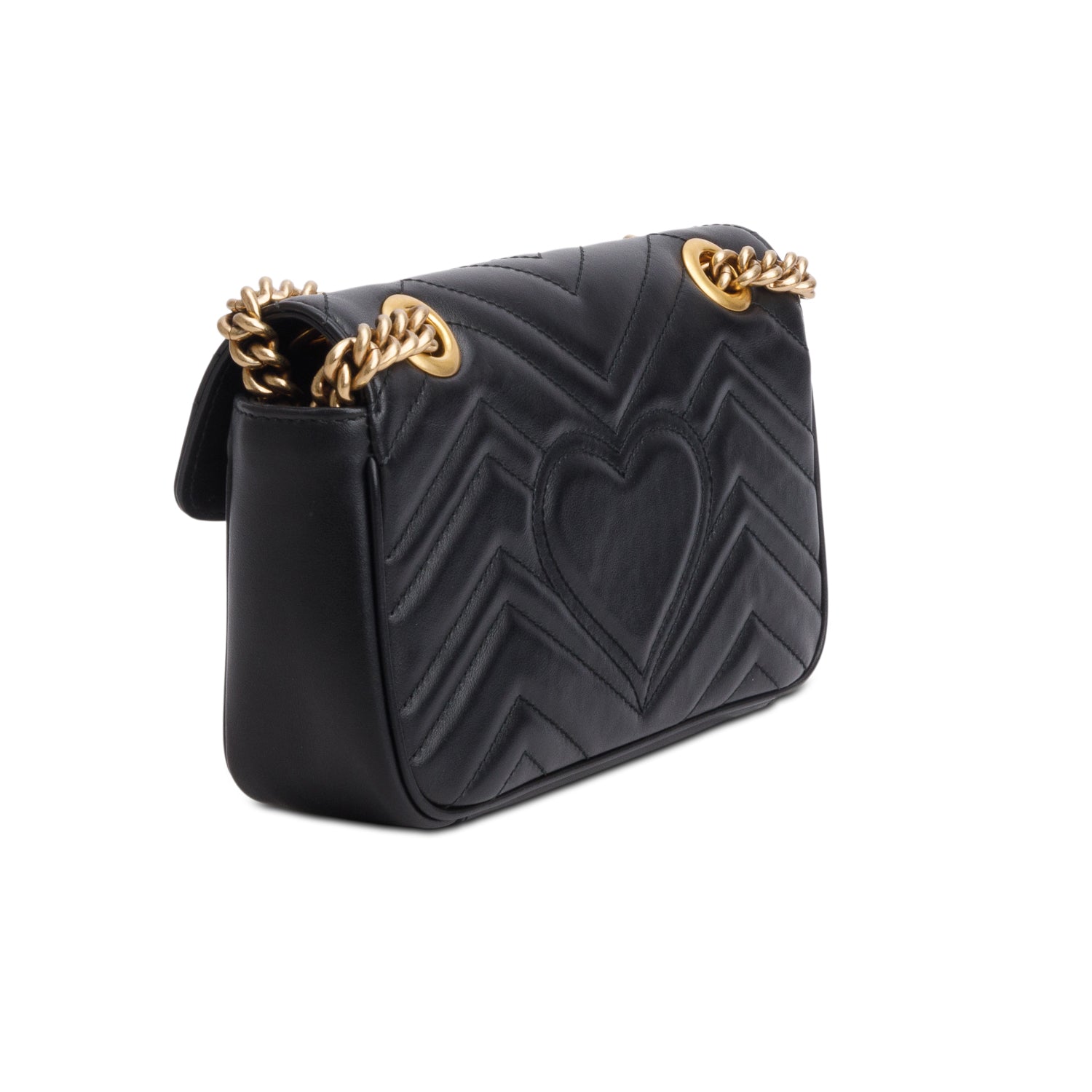 Gucci Black GG Marmont Matelasse Small Shoulder Bag w/ Box