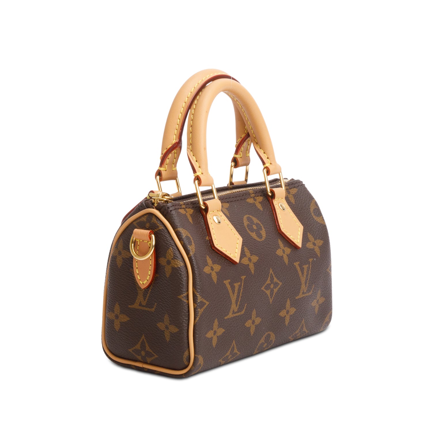 Louis Vuitton 2023 Monogram Nano Speedy Bandouliere w/ Box, Receipt & Strap