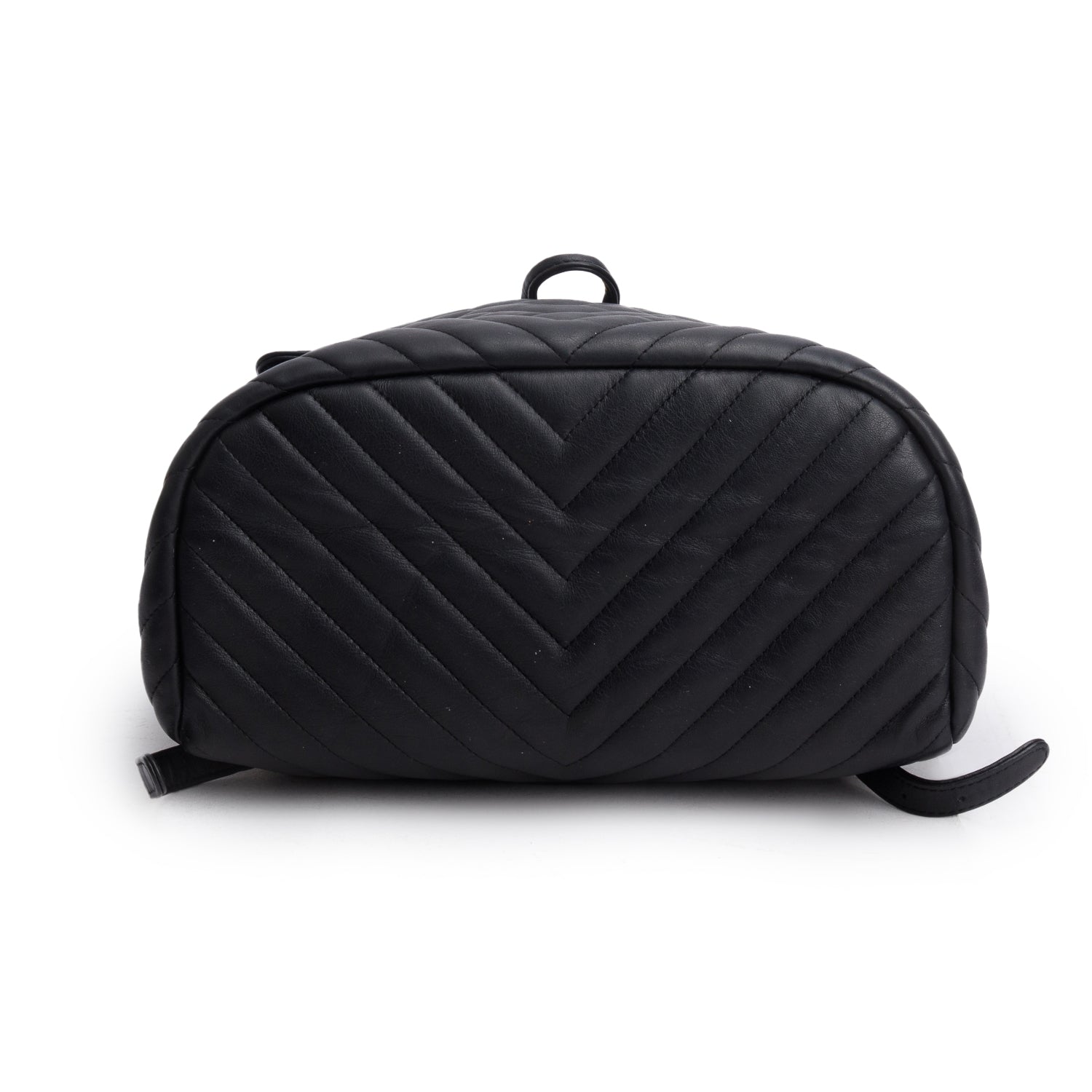 Chanel Black Chevron Quilted Lambskin Leather Small Urban Spirit Backpack