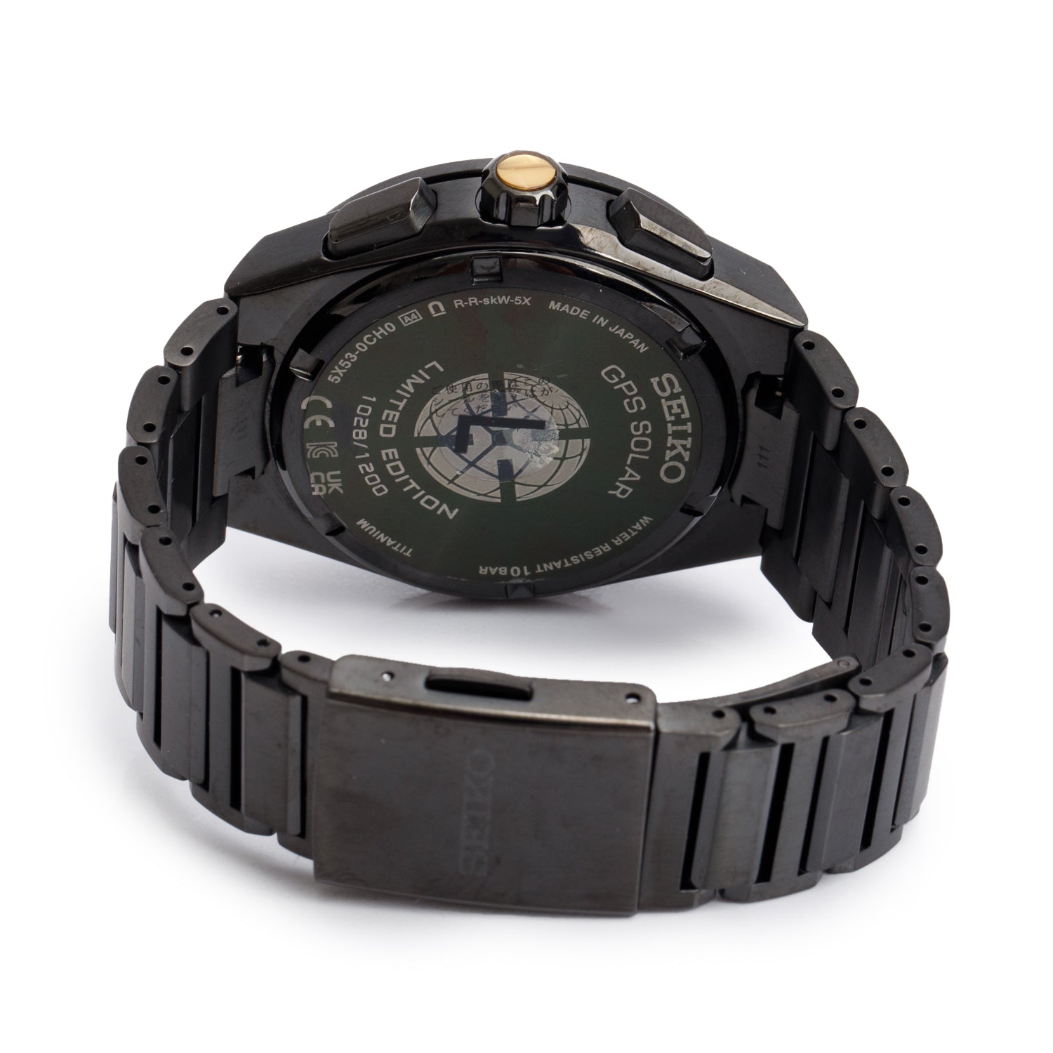 Seiko Limited Edition Black Titanium Astron Solar GPS 43 MM Chronograph Watch SSH145J1 w/ Box