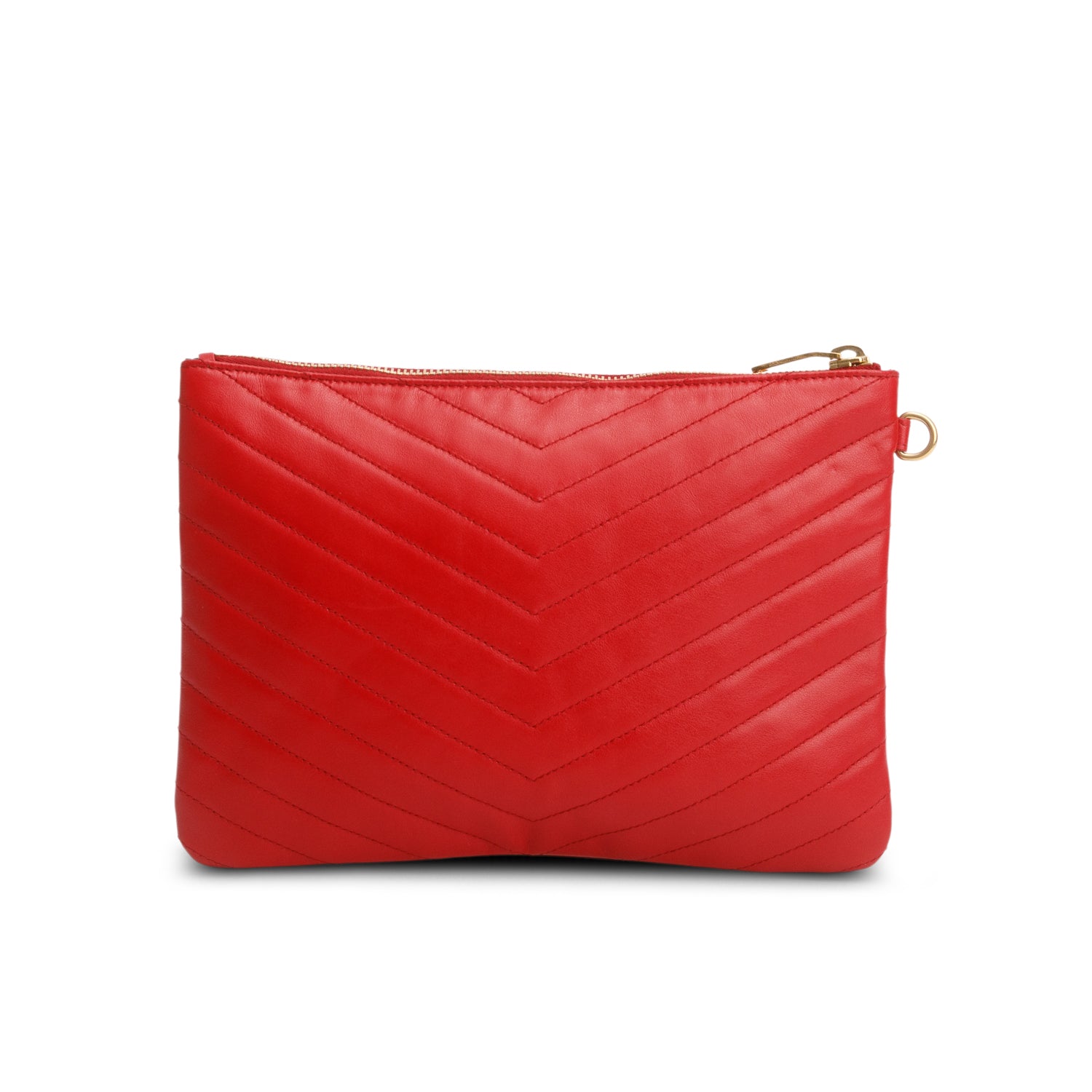 Saint Laurent Calfskin Matelasse Chevron Monogram A5 Wristlet