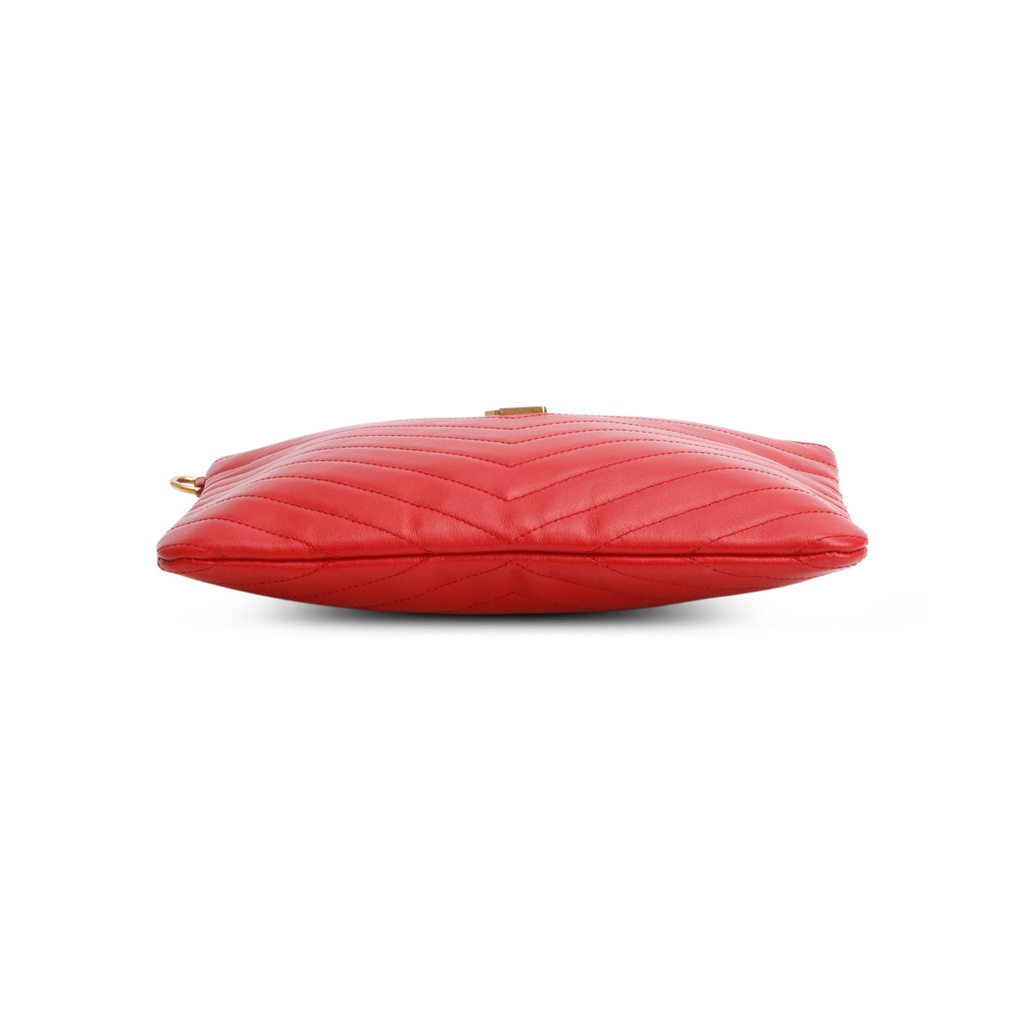 Saint Laurent Calfskin Matelasse Chevron Monogram A5 Wristlet