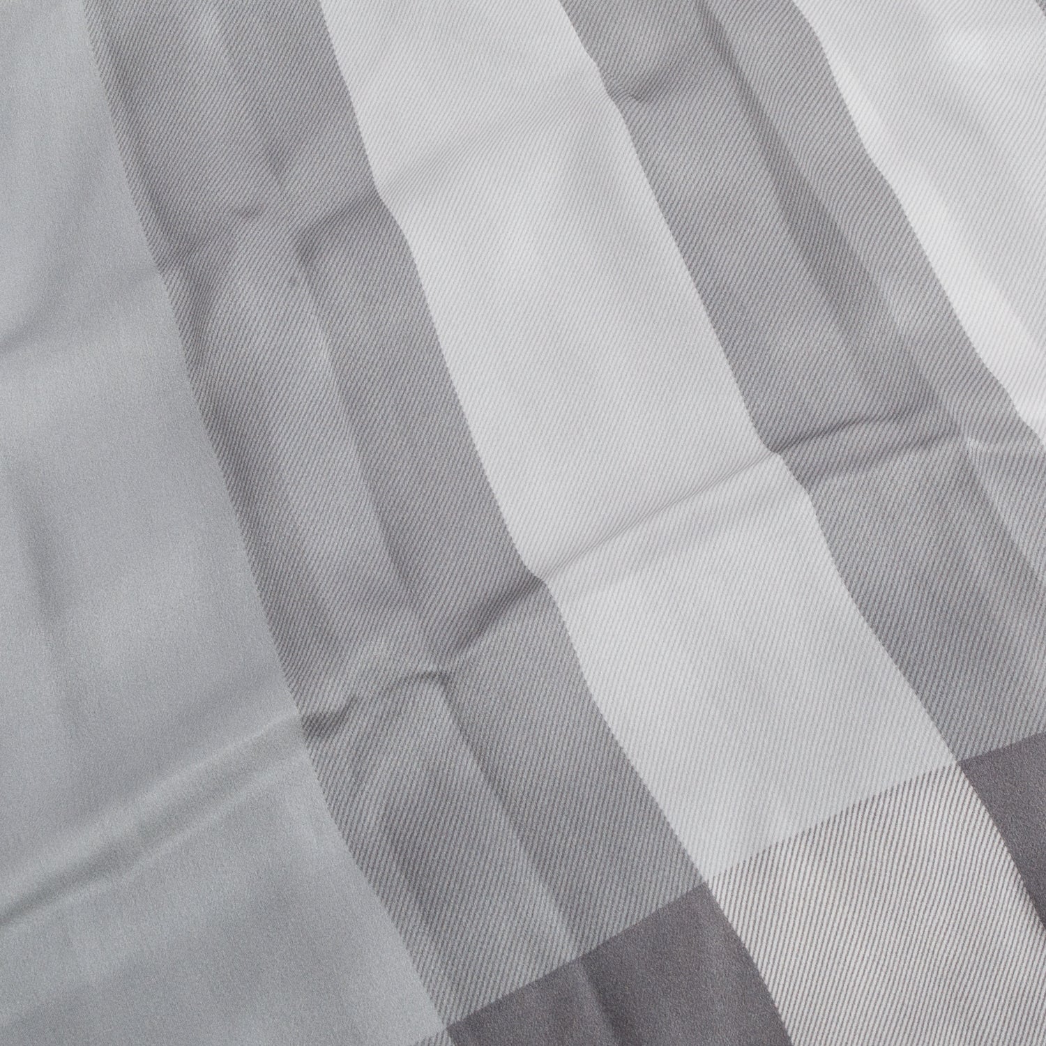 Burberry Grey Check Mulberry Silk Scarf