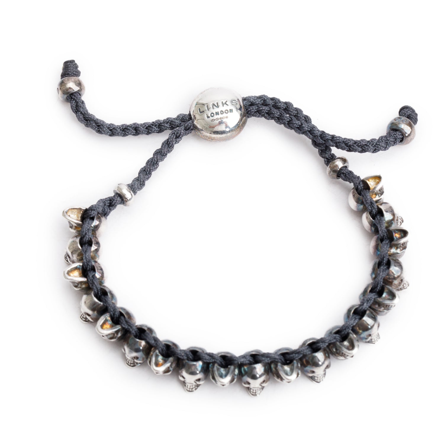 Links of London Sterling Silver Skull Friendship Bracelet
