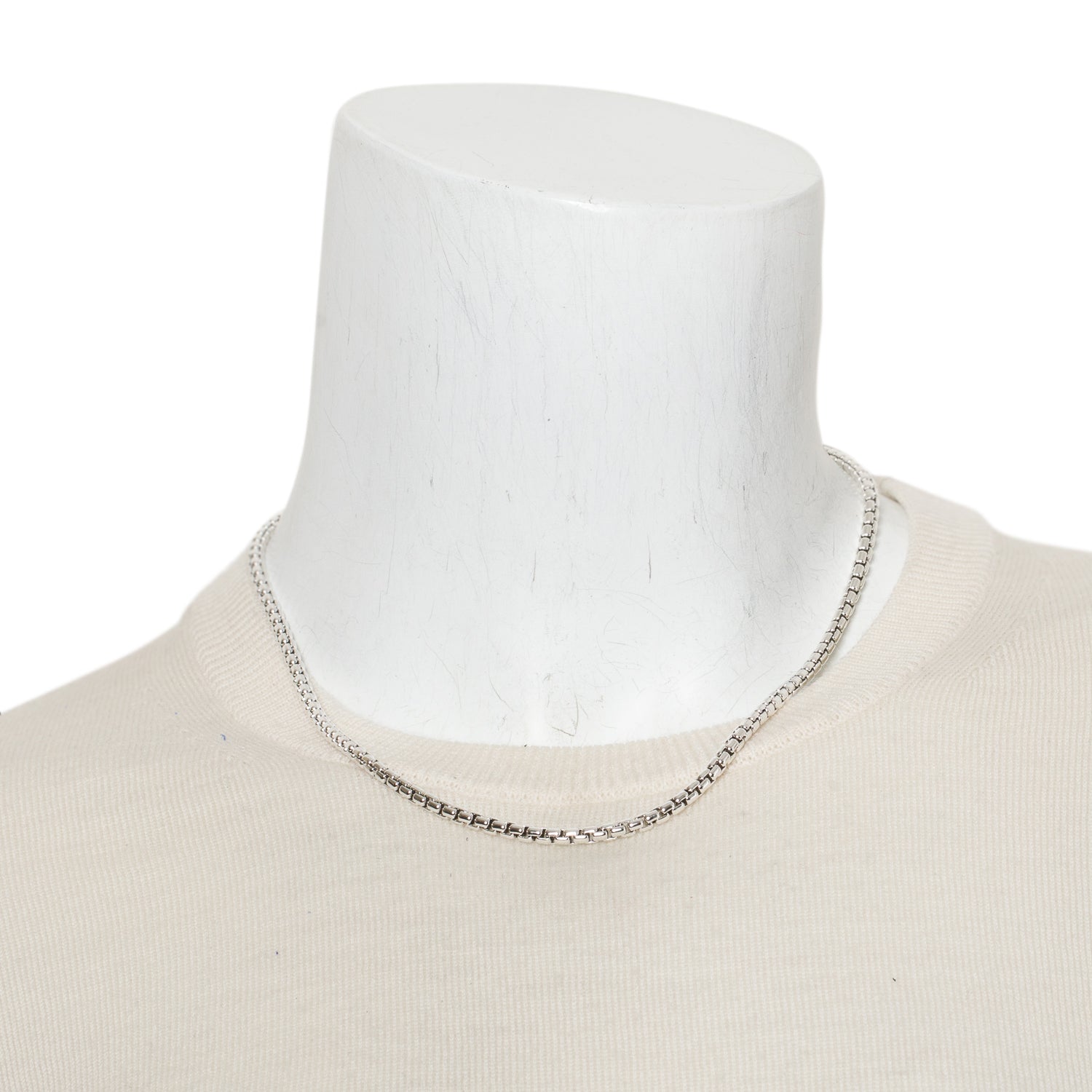 David Yurman Sterling Silver & 14k Yellow Gold 3.4 MM Box Chain Necklace, 18"