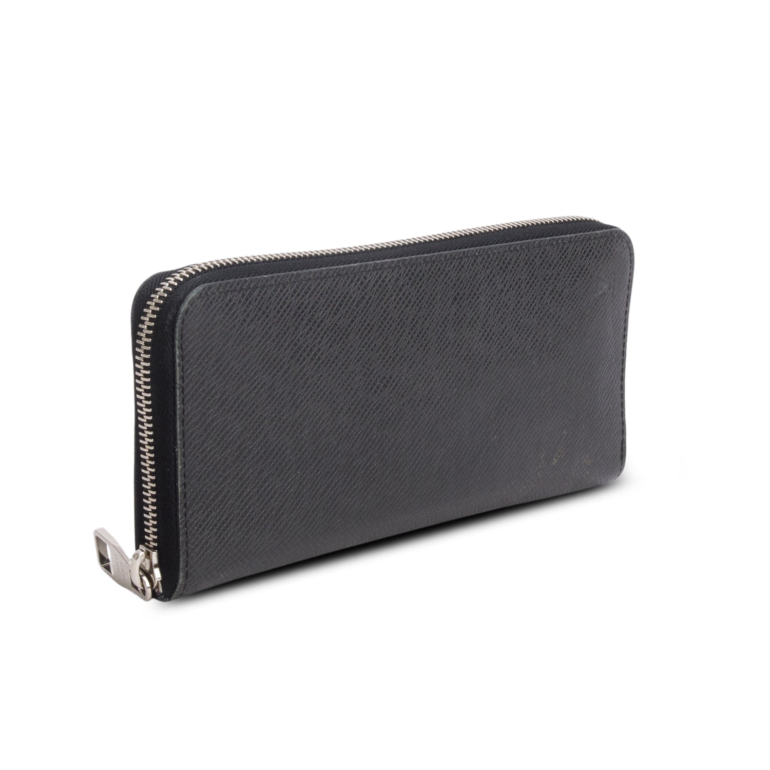 Louis Vuitton Black Taiga Leather Vertical Zippy Wallet