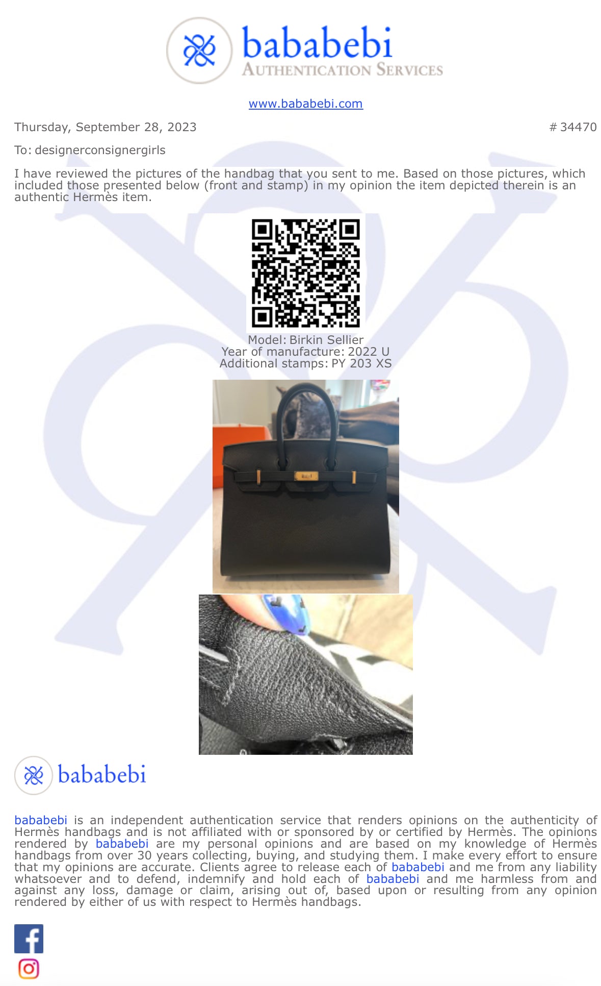 Hermes 2022 Black Noir Epsom Birkin Sellier 25 w/ Box