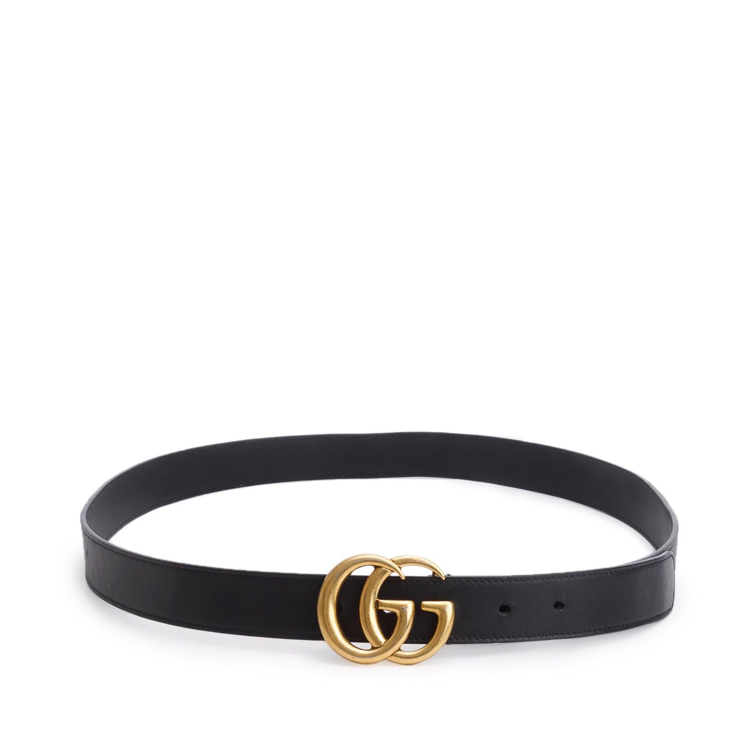 Gucci Black GG Marmont Leather Belt 105 42