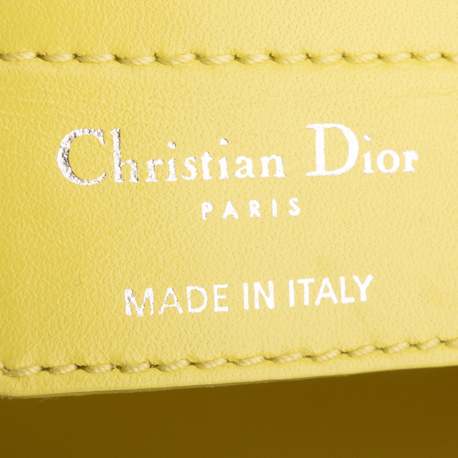 Christian Dior Yellow Coated Canvas Cannage Medium Panarea Tote w/ Authenticity Card