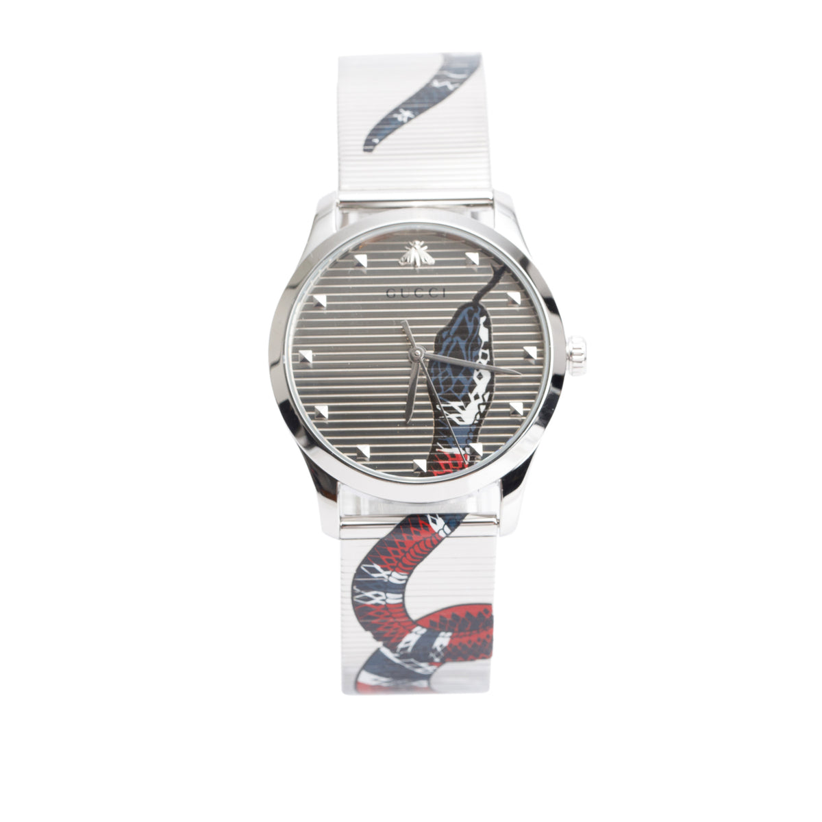 Gucci Stainless Steel G-Timeless 38 MM Quartz Watch Silver Dial