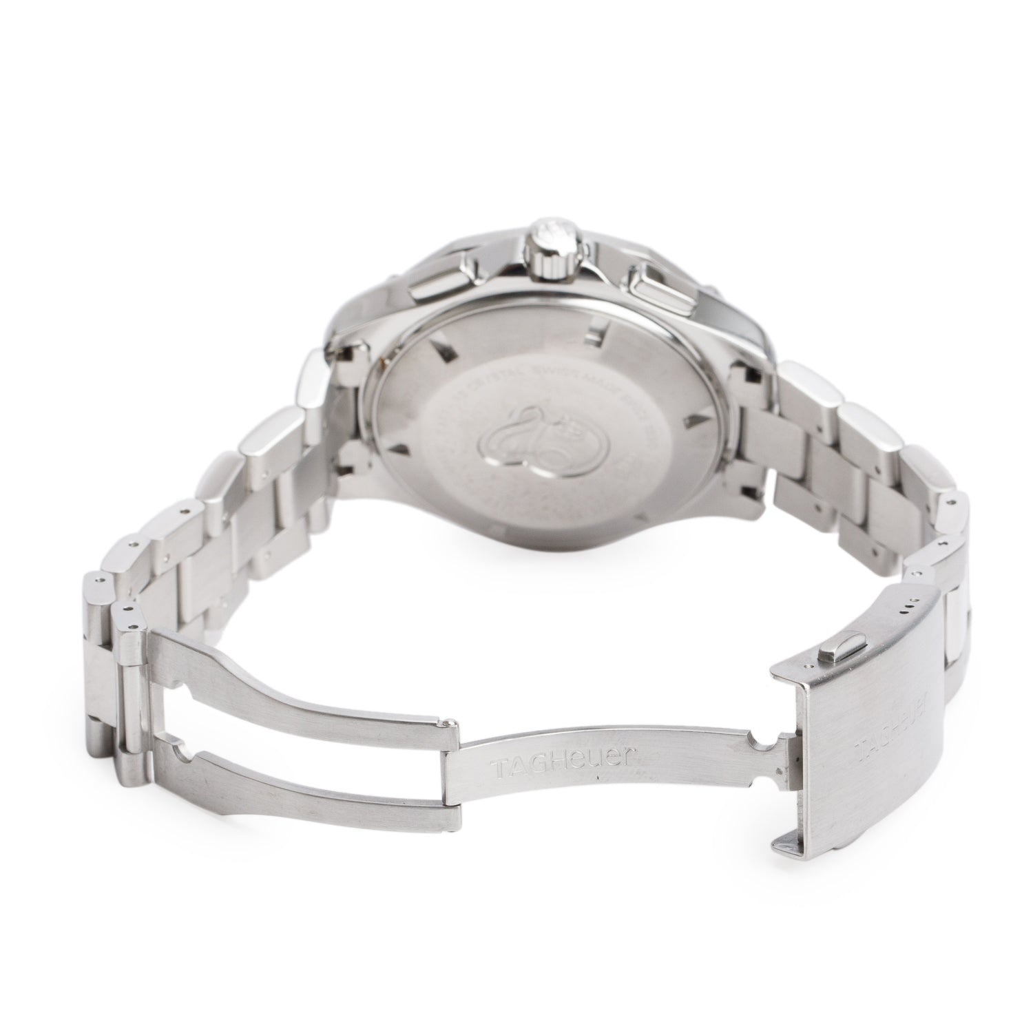Tag Heuer Stainless Steel Aquaracer 43 MM Chronograph Automatic Watch Silver Dial CAF2011 w/ Box & Papers