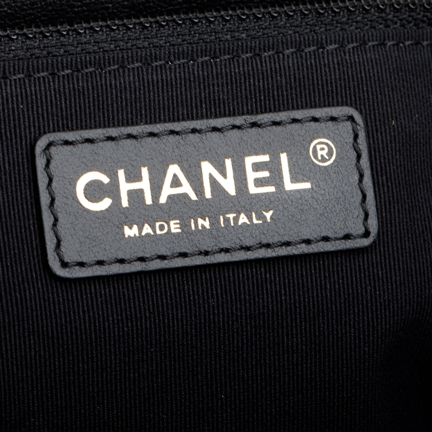 Chanel Black Calfskin Stitched Large Shopping Bag w/ Box