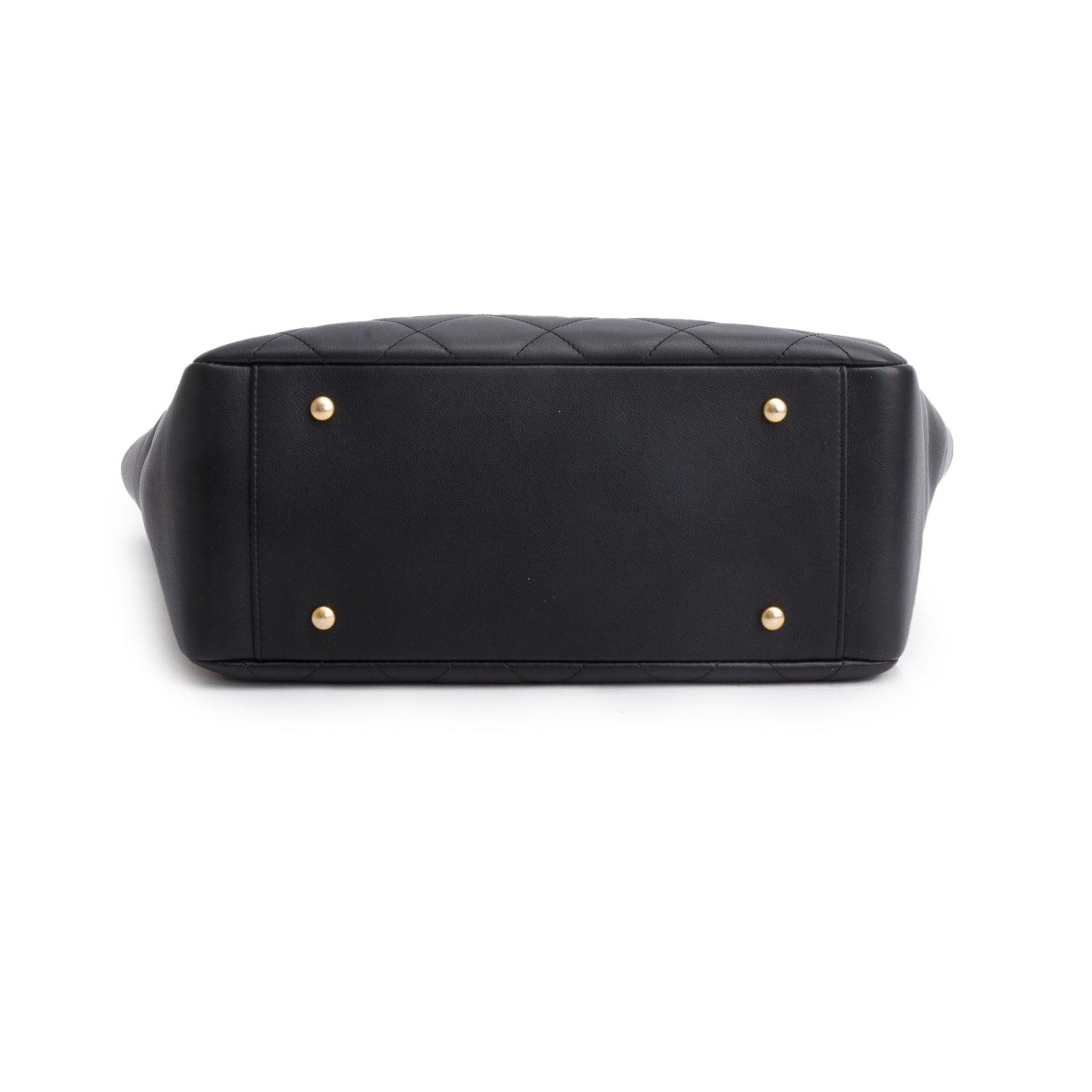 Chanel Black Calfskin Stitched Large Shopping Bag w/ Box