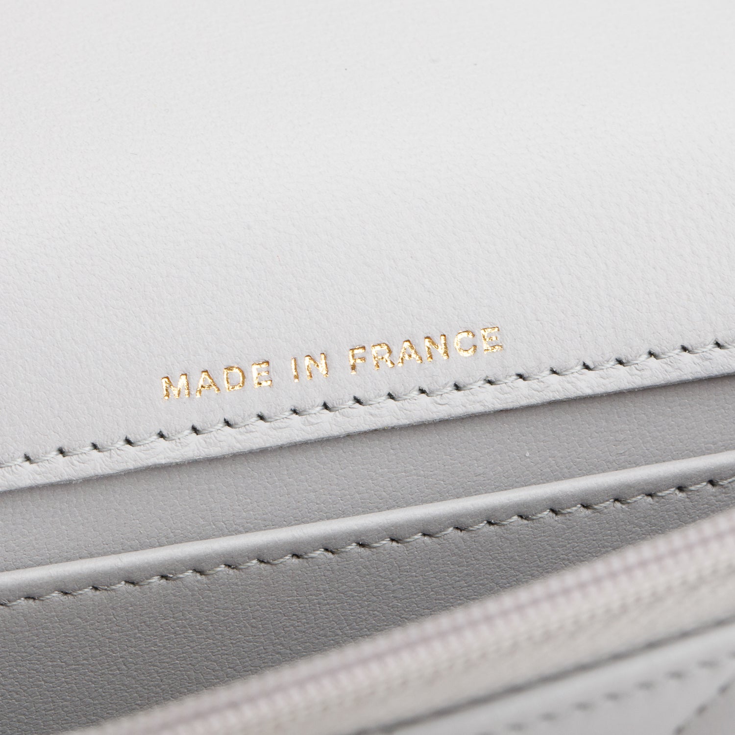 Chanel 2025 Grey Lambskin Quilted Flap Phone Holder with Chain w/ Box & Receipt