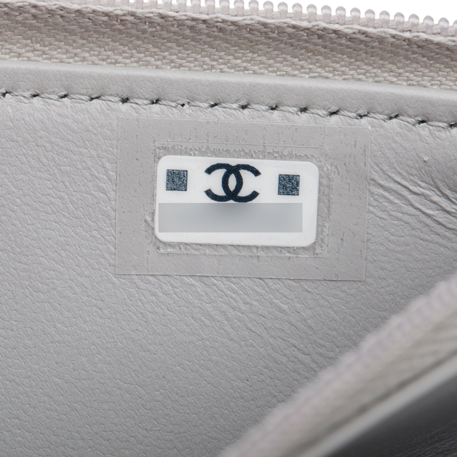 Chanel 2025 Grey Lambskin Quilted Flap Phone Holder with Chain w/ Box & Receipt