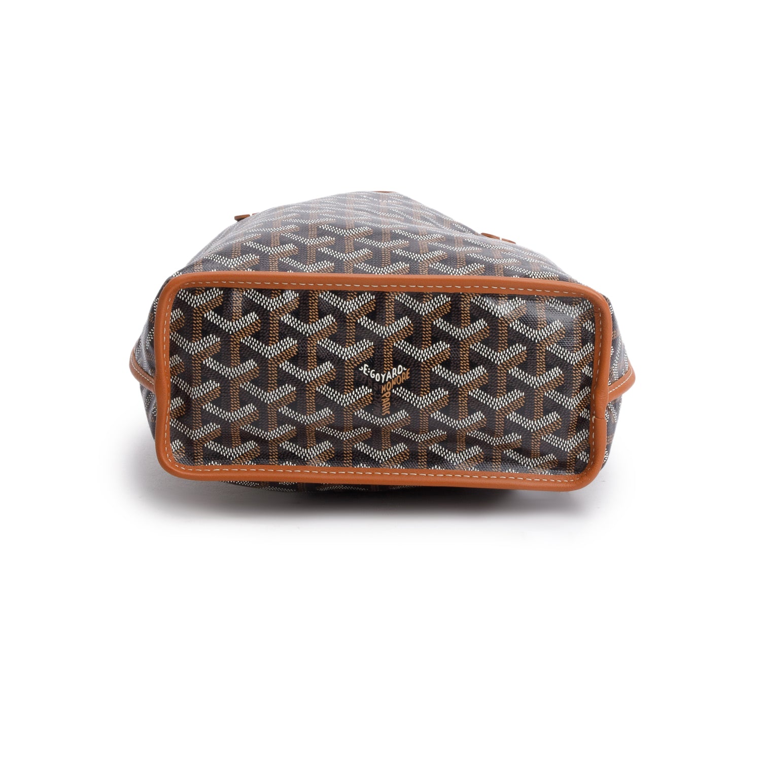 Goyard 2024 Brown Goyardine Reversible Mini Anjou w/ Pouch