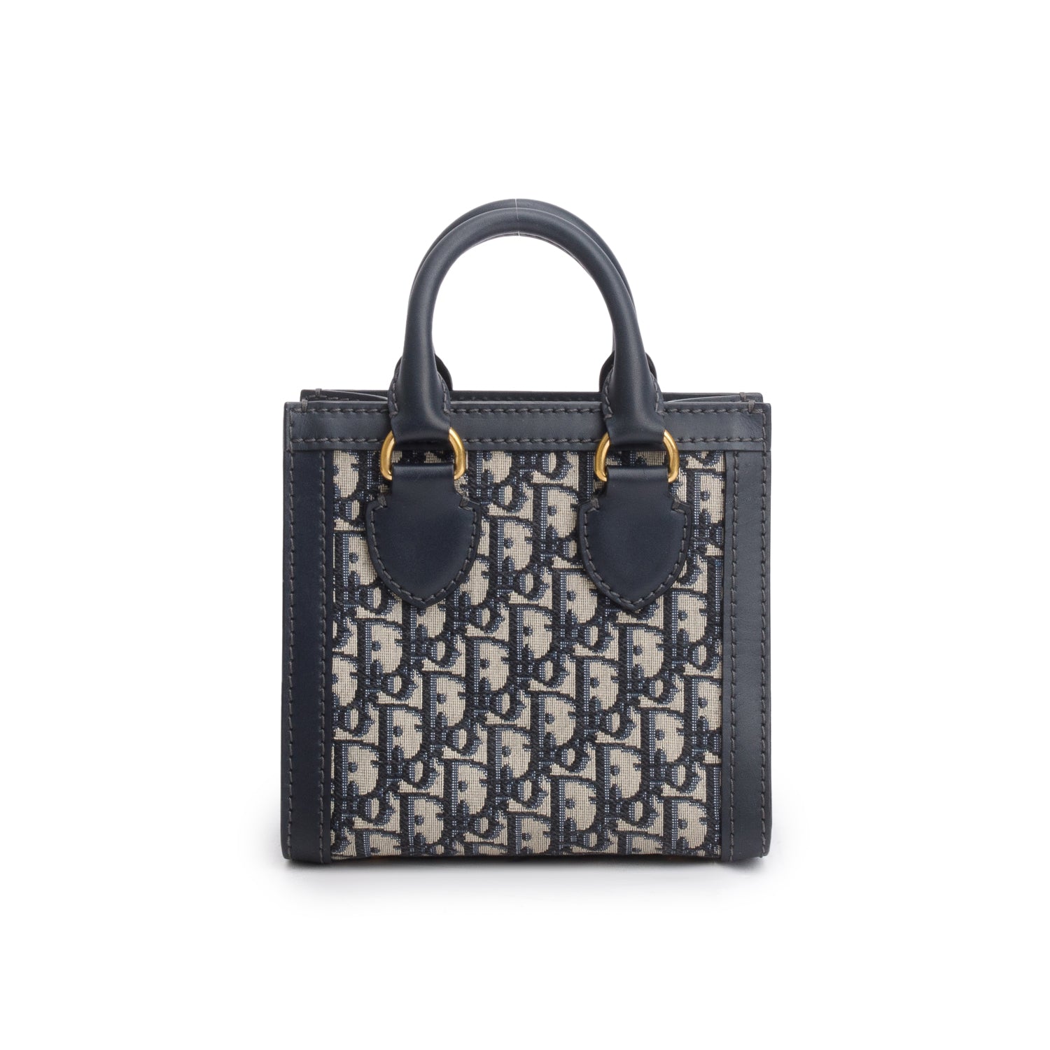 Christian Dior Blue Oblique Mini Pocket Tote Bag w/ Strap