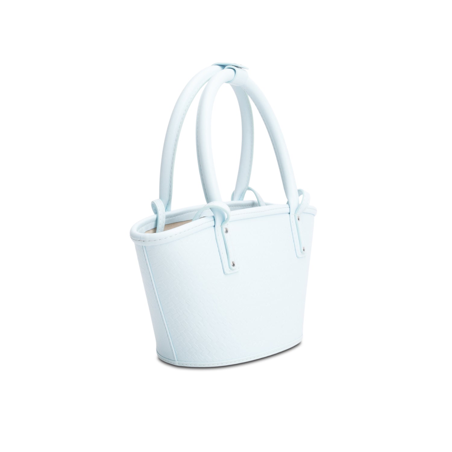 Jacquemus Blue Embossed Leather Soli Le Petit Panier Basket Bag