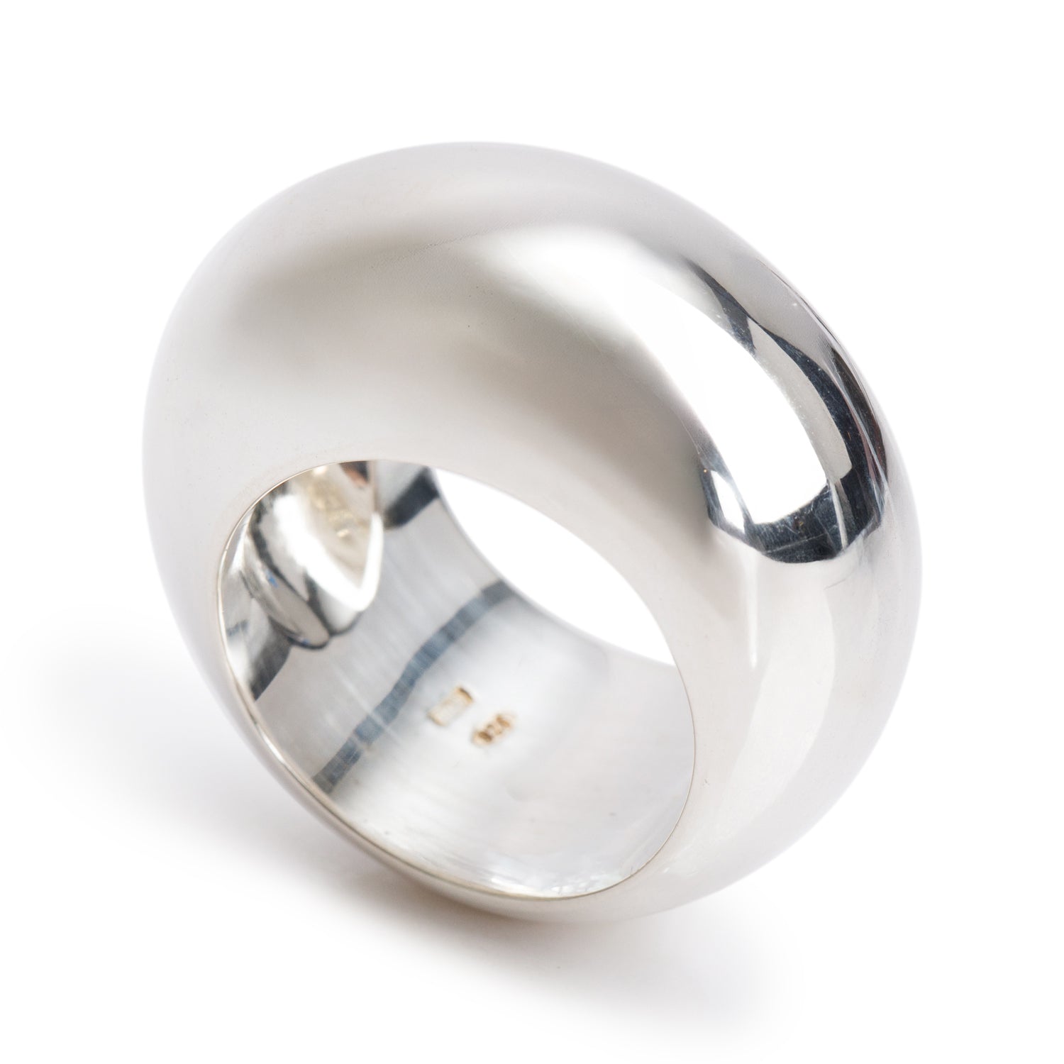 Gucci Sterling Silver Dome Bubble Ring, Size 11 5