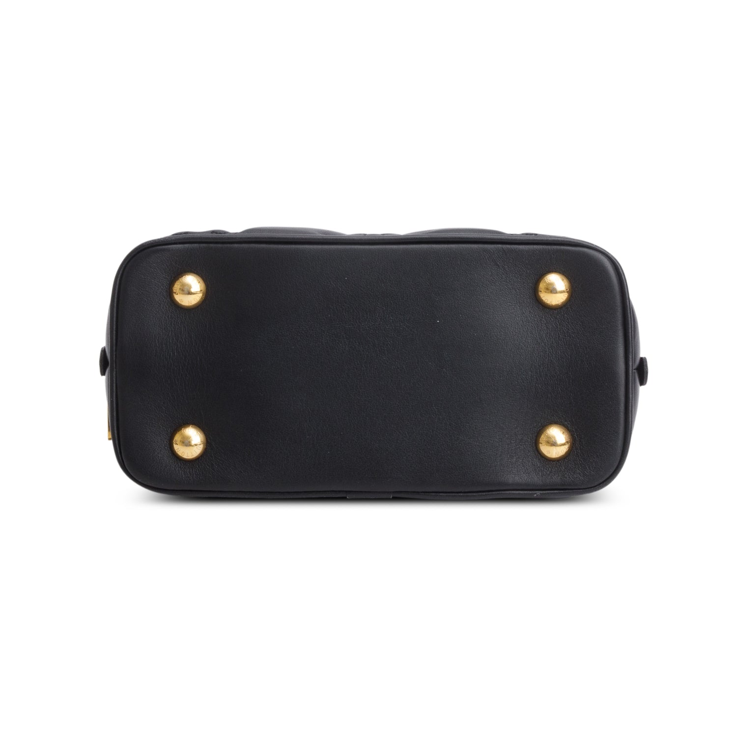 Louis Vuitton Black Calfskin Bubblegram Alma BB w/ Strap
