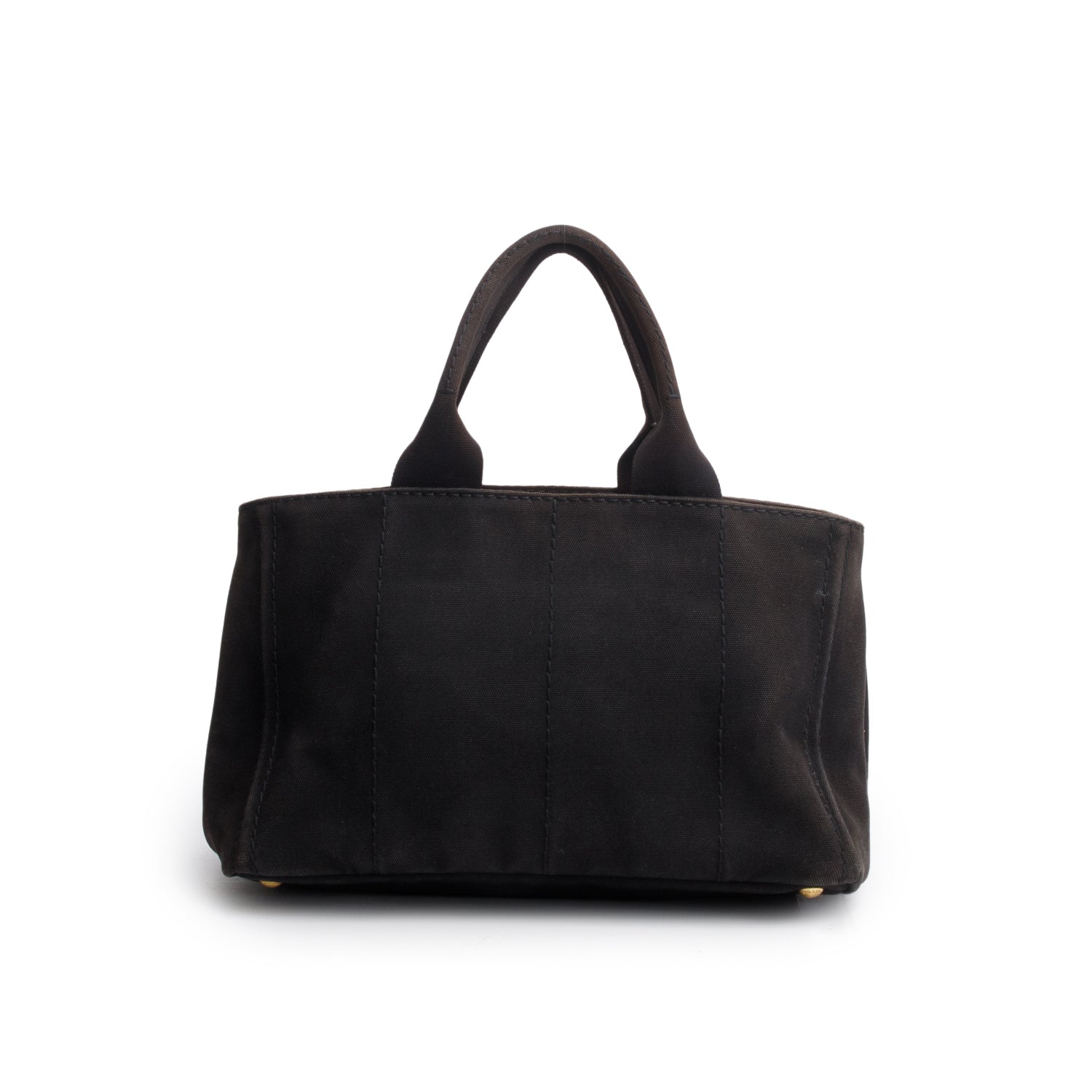 Prada Black Denim Canapa Logo Tote