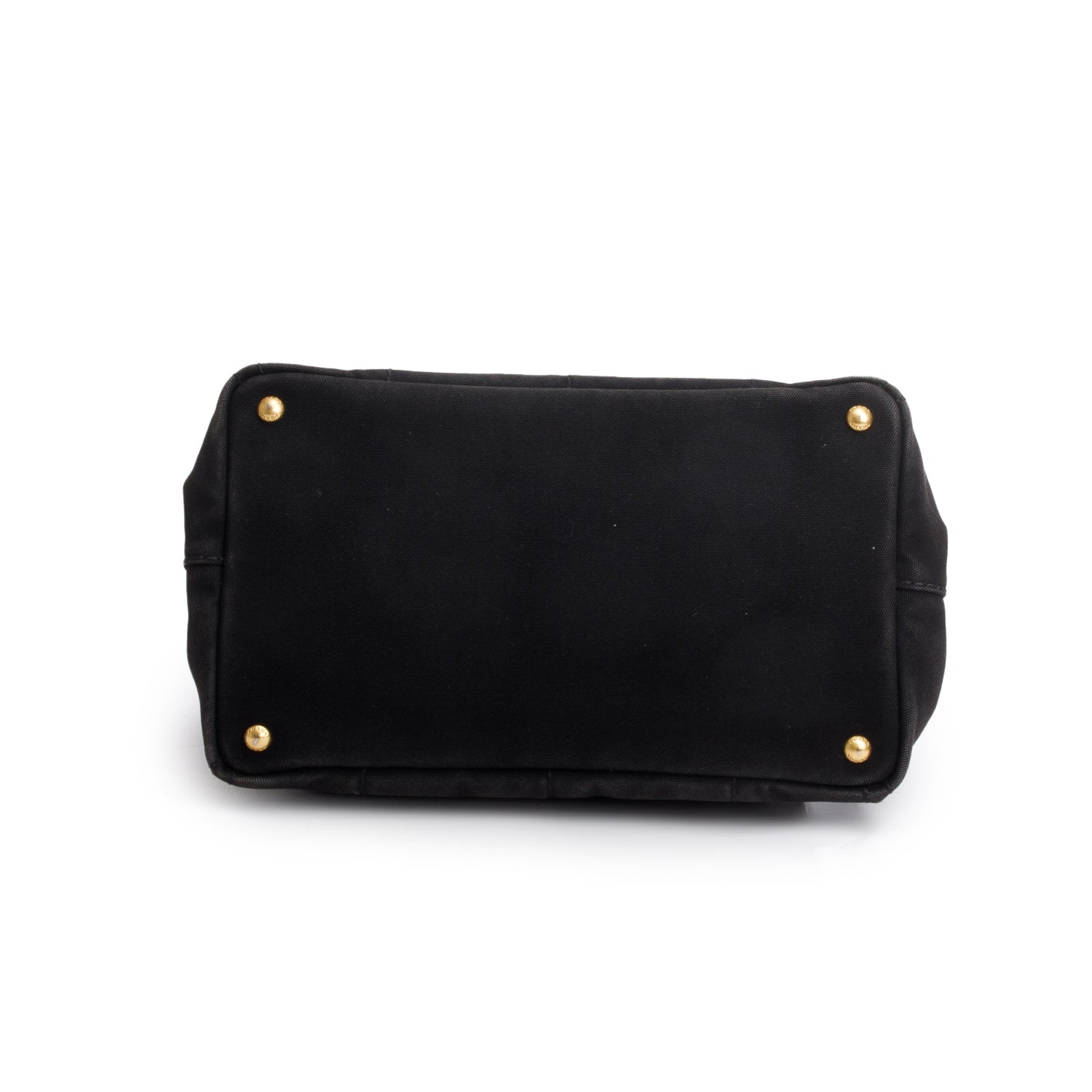 Prada Black Denim Canapa Logo Tote