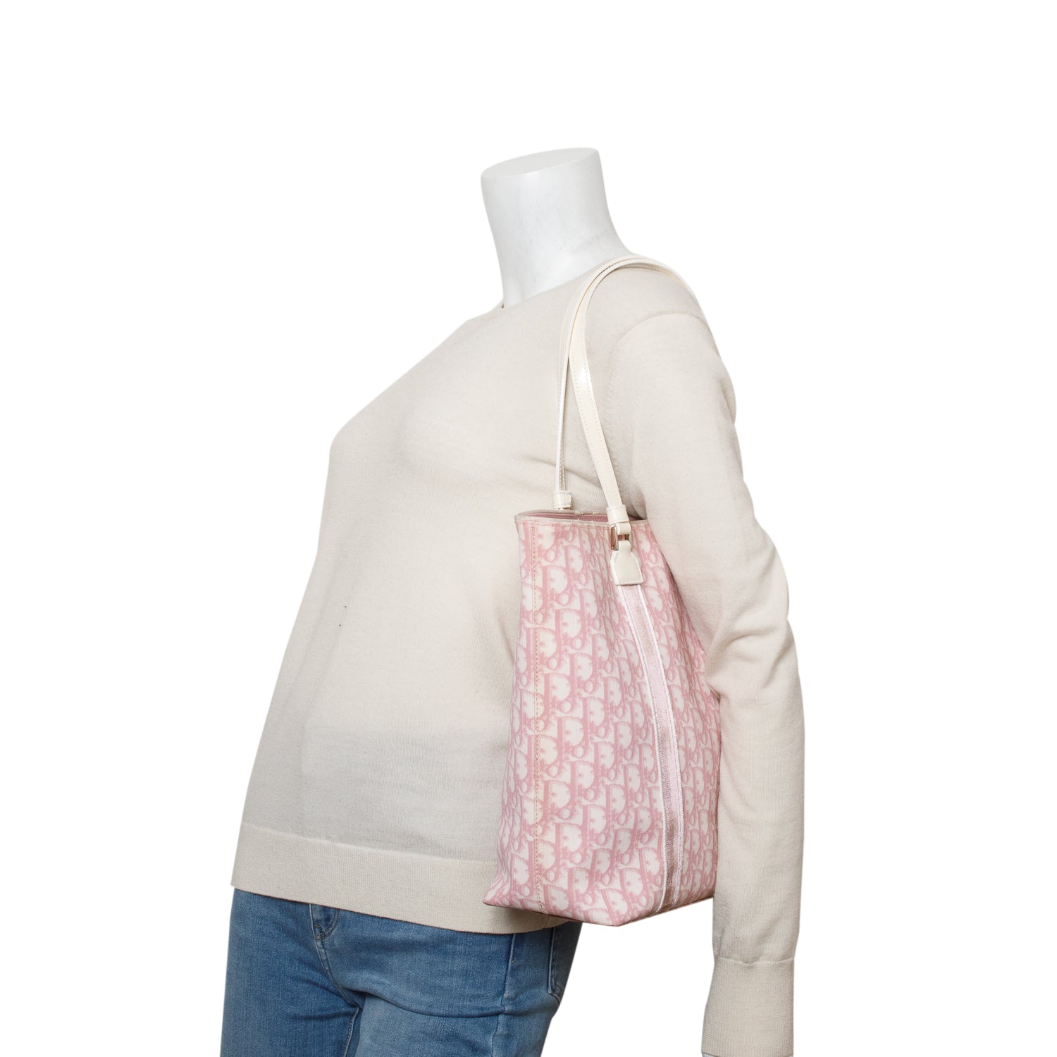 Christian Dior Pink Monogram Girly Trotter Tote Bag w/ Authenticity Card