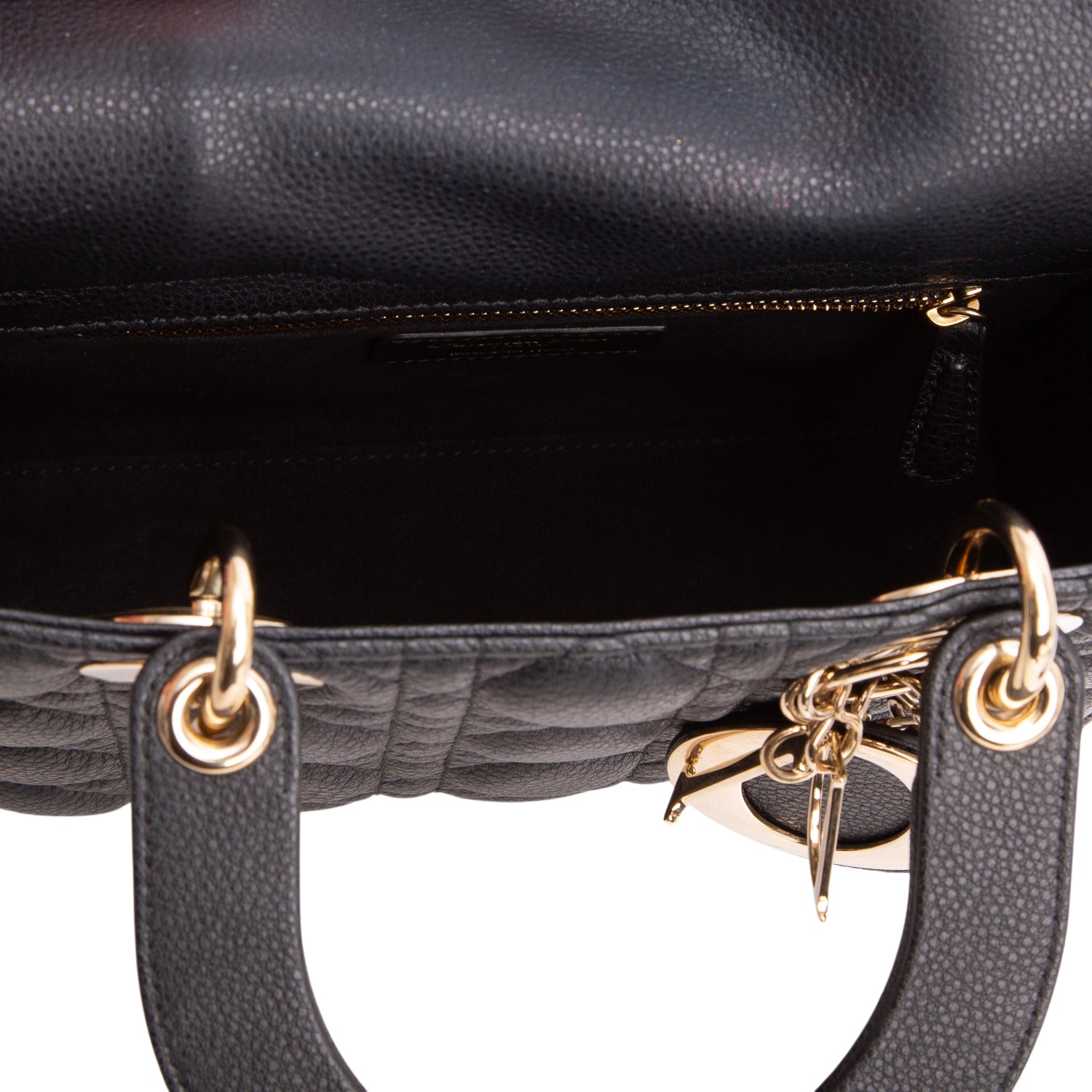 Christian Dior 2025 Black Calfskin Cannage Small My ABC Lady Dior w/ Box, Receipt & Strap