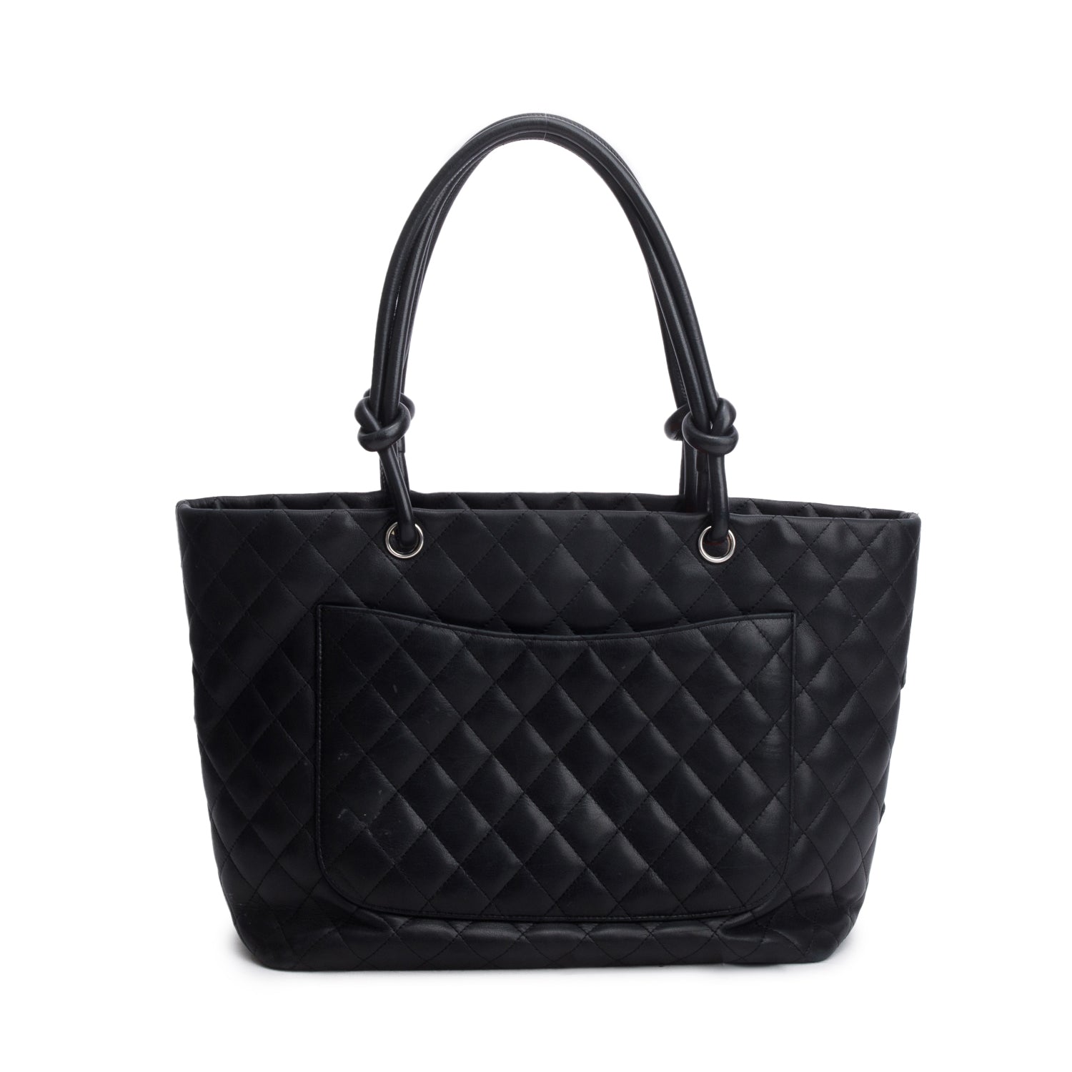 Chanel Black Calfskin Quilted Large Cambon Tote