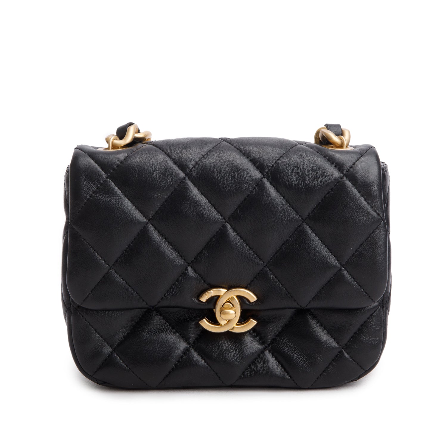 Chanel 2022 Lambskin Quilted Mini Candy Chain Square Flap w/ Box & Receipt