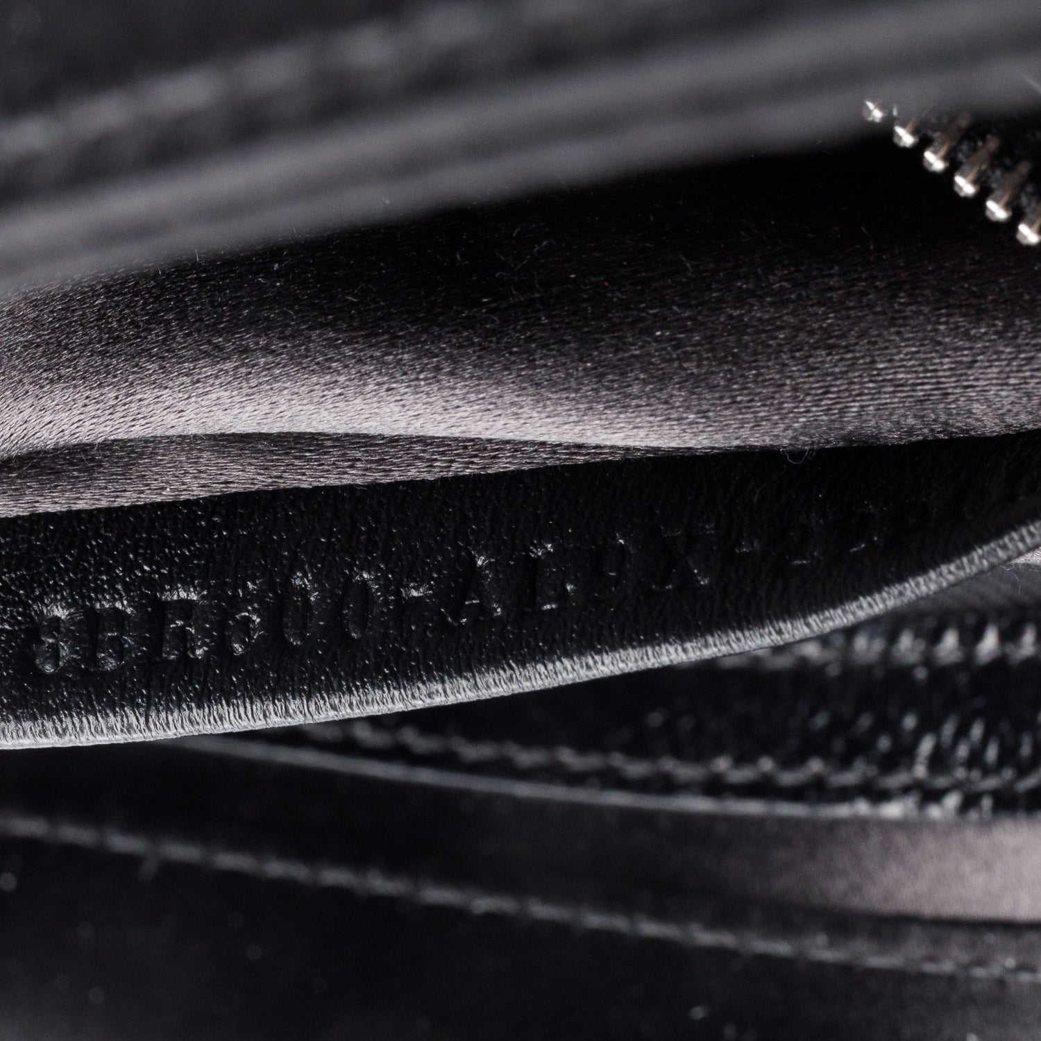 Fendi Black Satin Karung Crystal Baguette