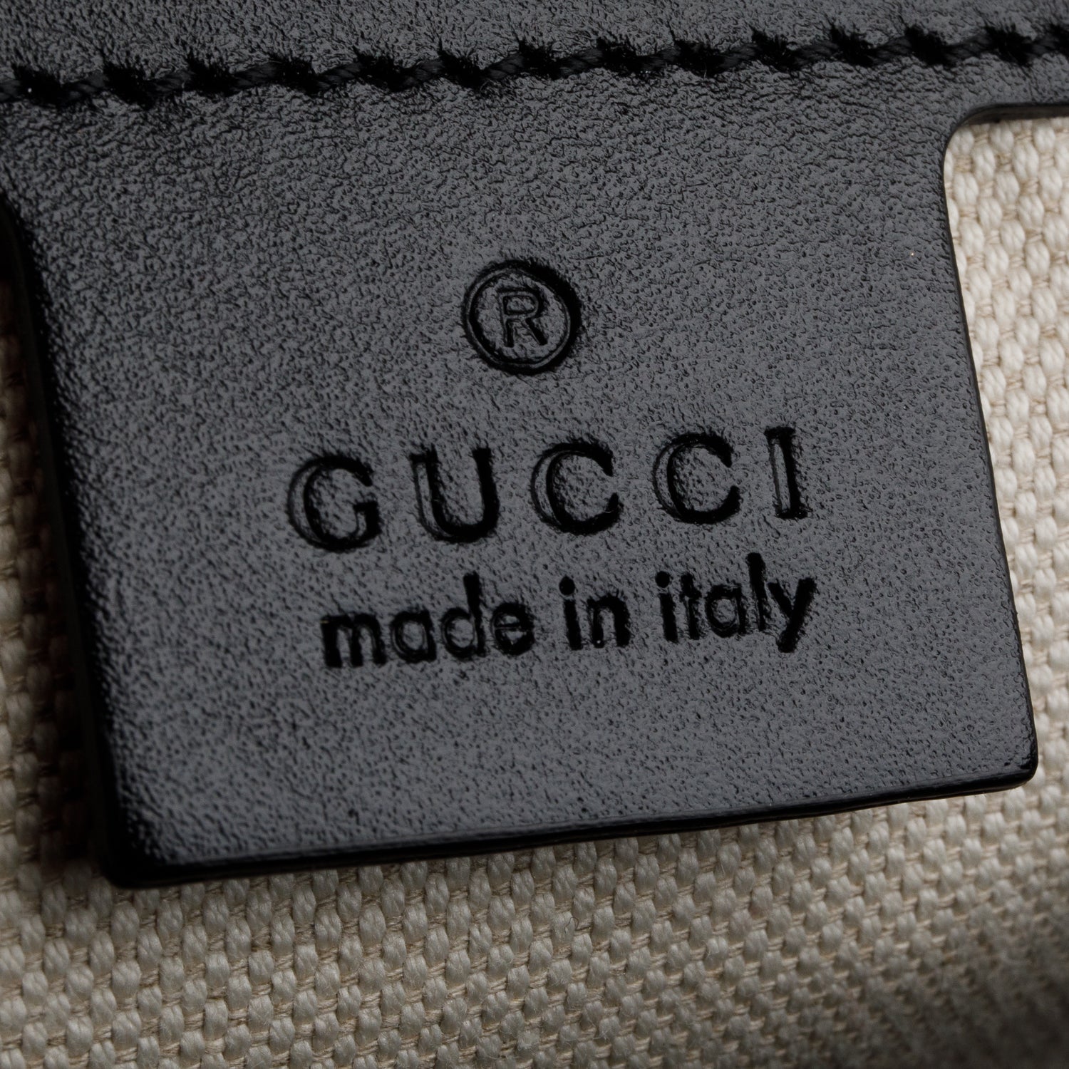 Gucci Black Embossed GG Jumbo Leather Backpack w/ Box