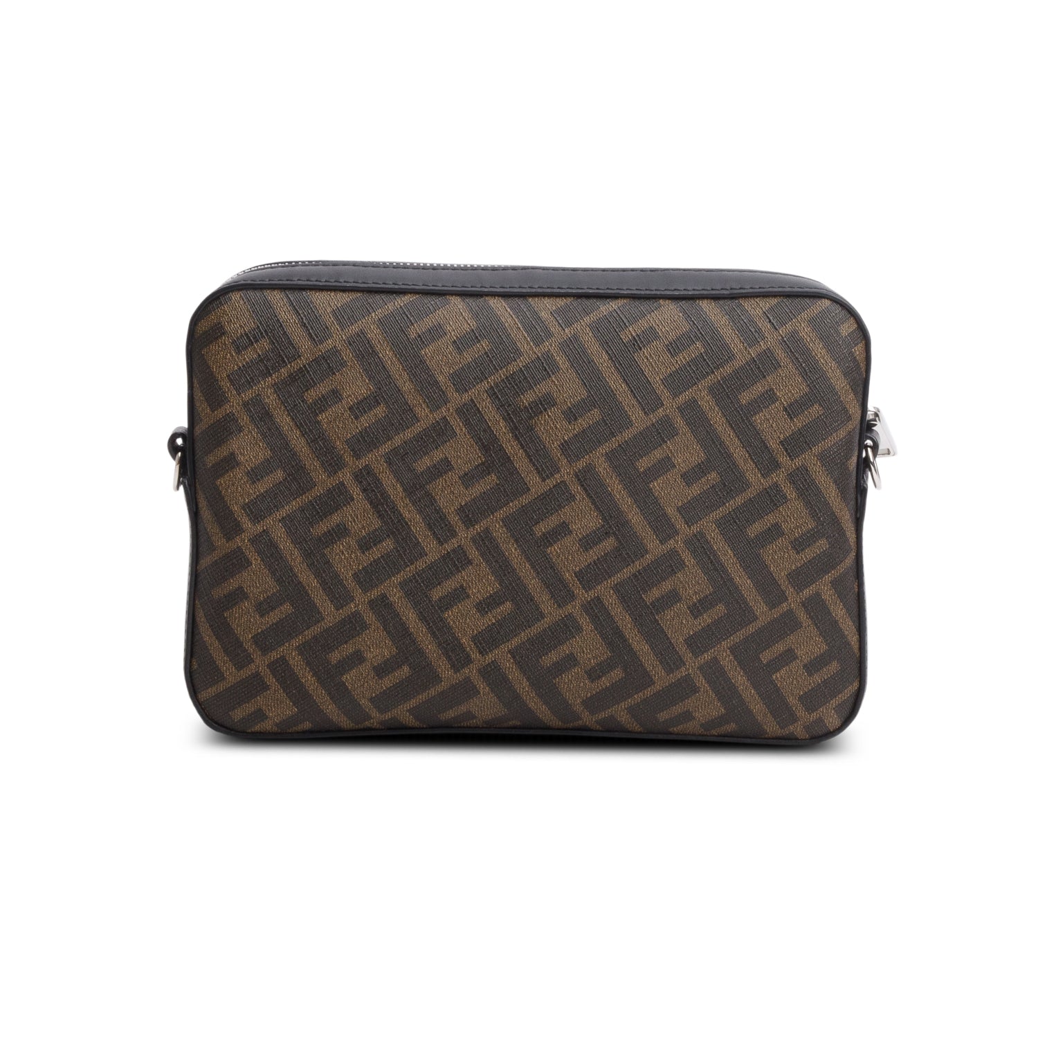 Fendi 2020 Glazed Fabric Vitello Liberty FF 1974 Diagonal Medium Camera Case w/ Box