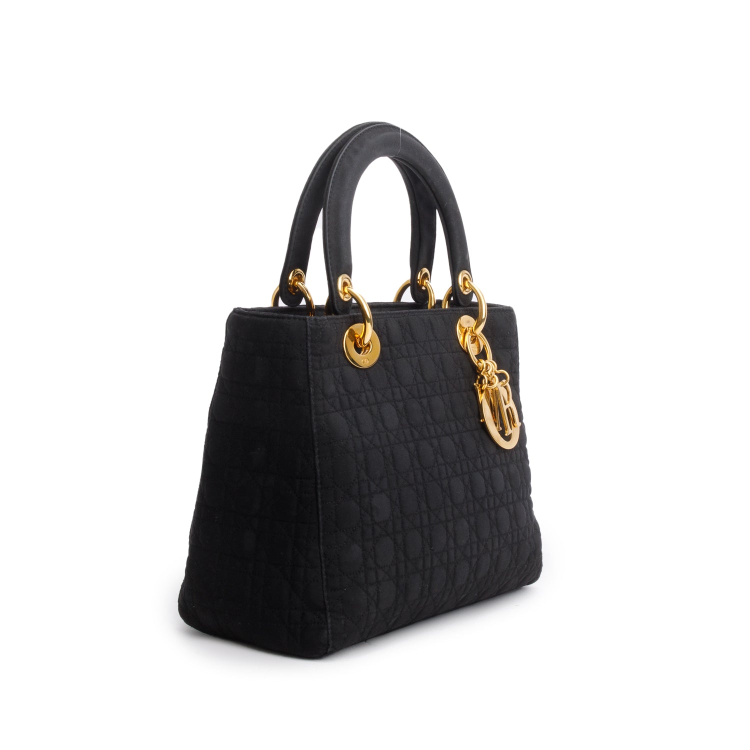 Christian Dior Vintage Nylon Cannage Medium Lady Dior