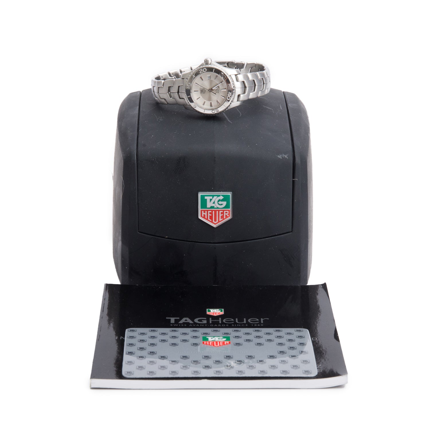 Tag Heuer Stainless Steel Link 27 MM Quartz Watch Silver Dial WJ1310 w/ Box & Papers