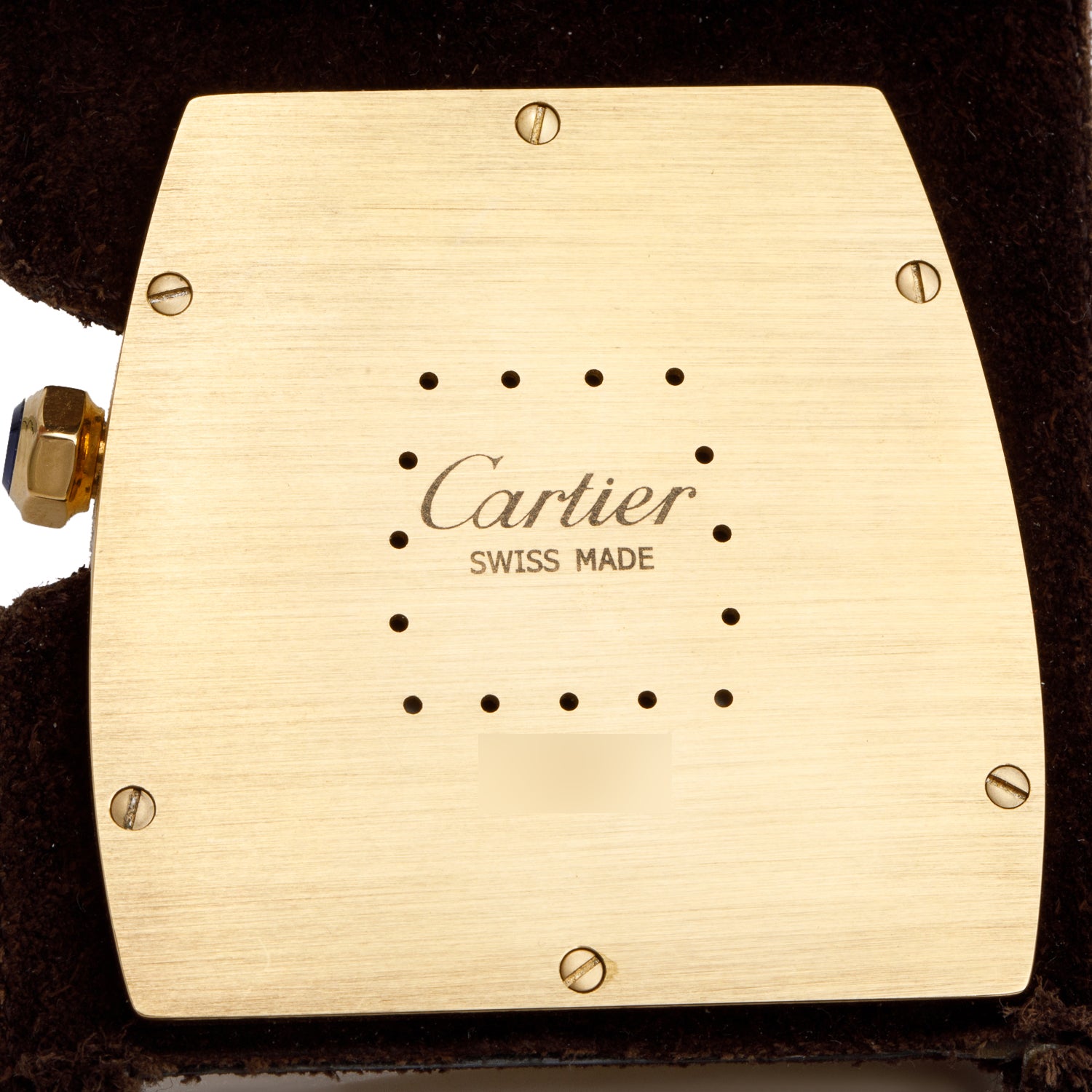 Cartier Gold Plated La Dona Alarm Clock w/ Box