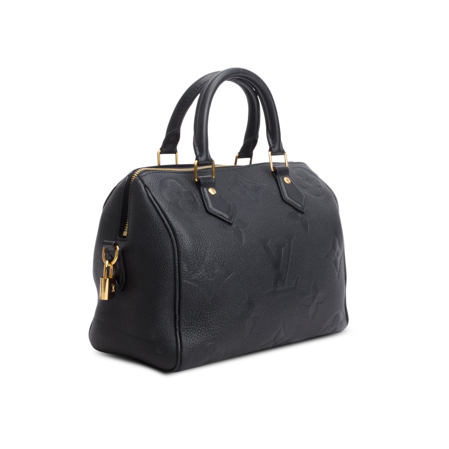 Louis Vuitton Black Empreinte Monogram Giant Speedy Bandouliere 25