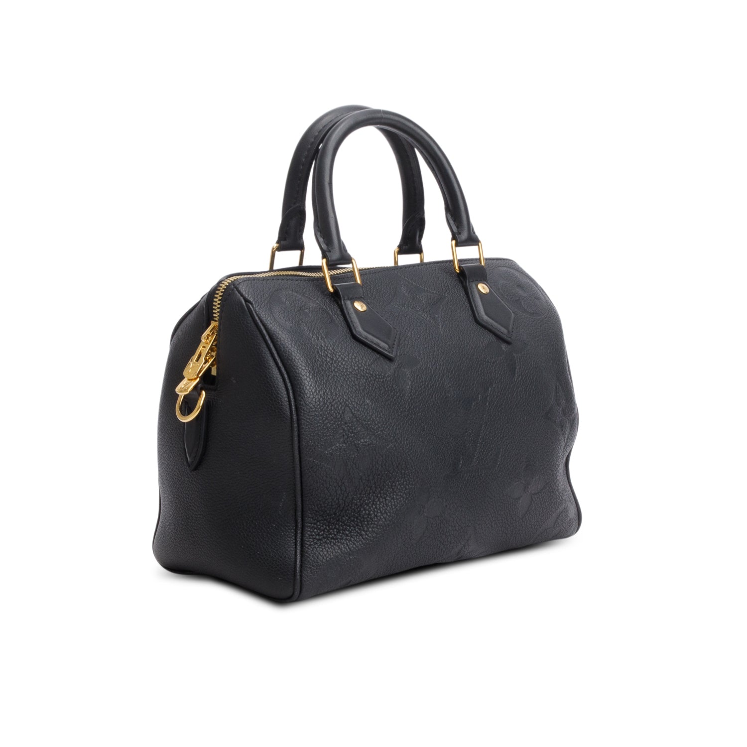 Louis Vuitton Black Empreinte Monogram Giant Speedy Bandouliere 25