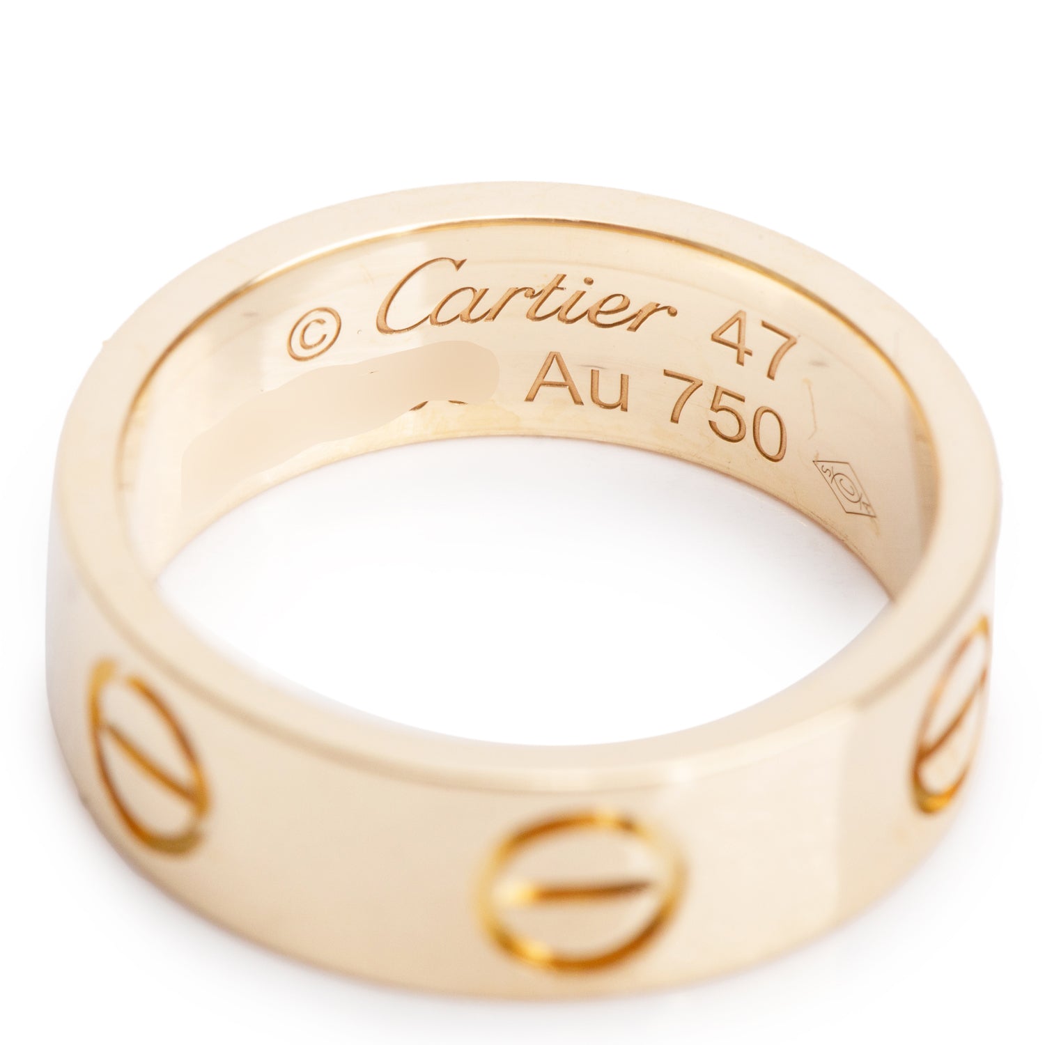 Cartier 2023 18k Yellow Gold 5.5 MM Love Ring, Classic Model, Size 47 4.25 w/ Box & Certificate
