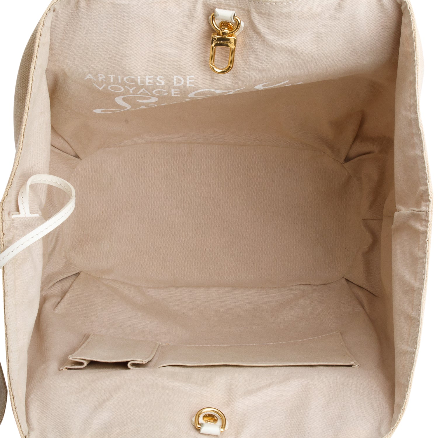 Louis Vuitton Beige Cabas Ipanema PM w/ Pouch