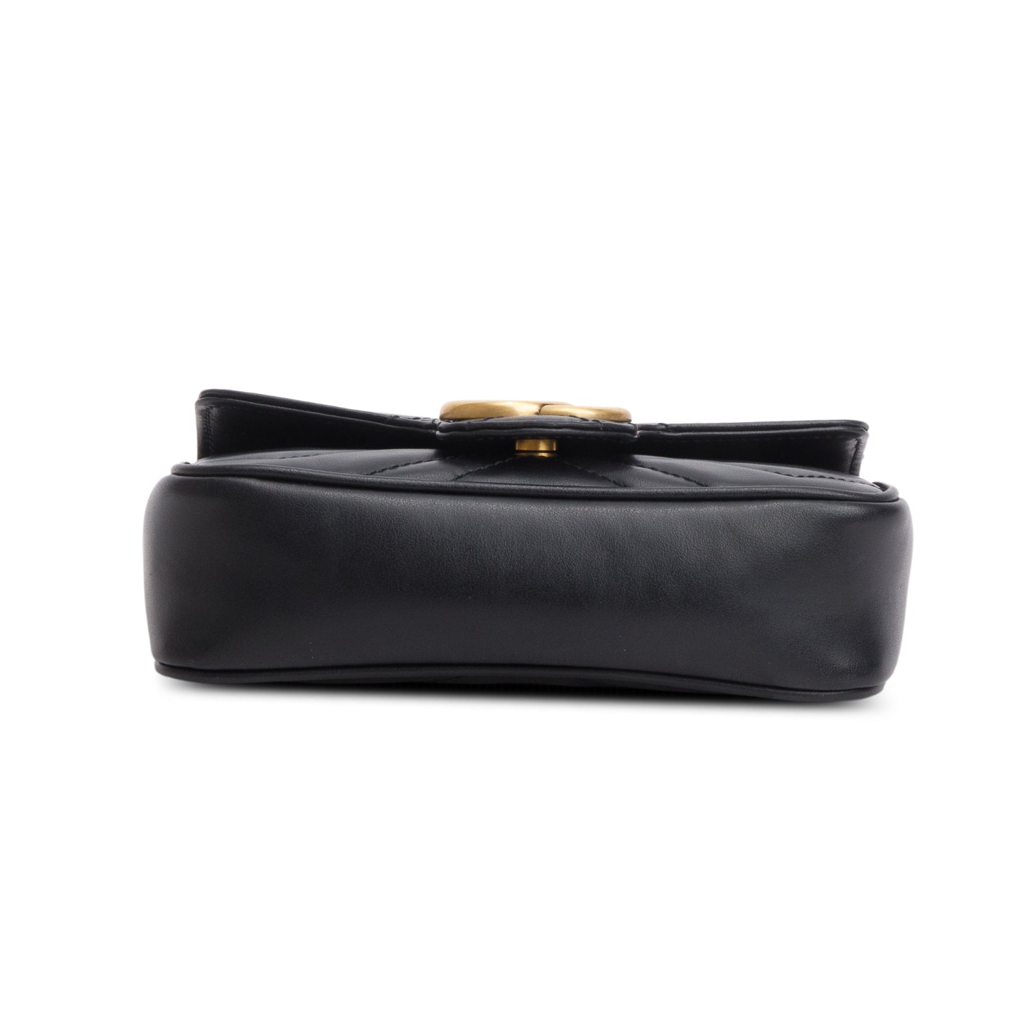 Gucci Black GG Marmont Matelasse Leather Super Mini Bag w/ Box