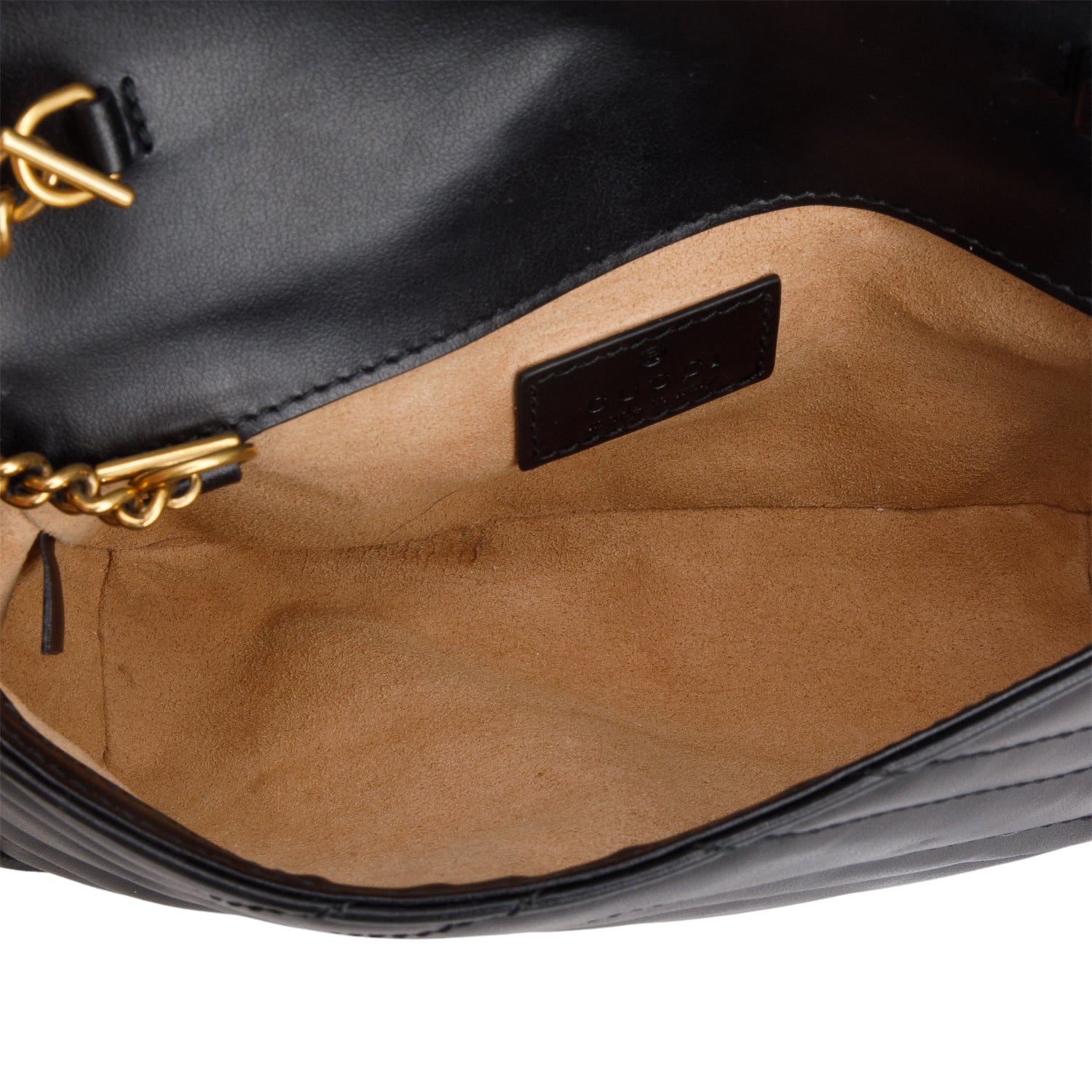 Gucci Black GG Marmont Matelasse Leather Super Mini Bag w/ Box