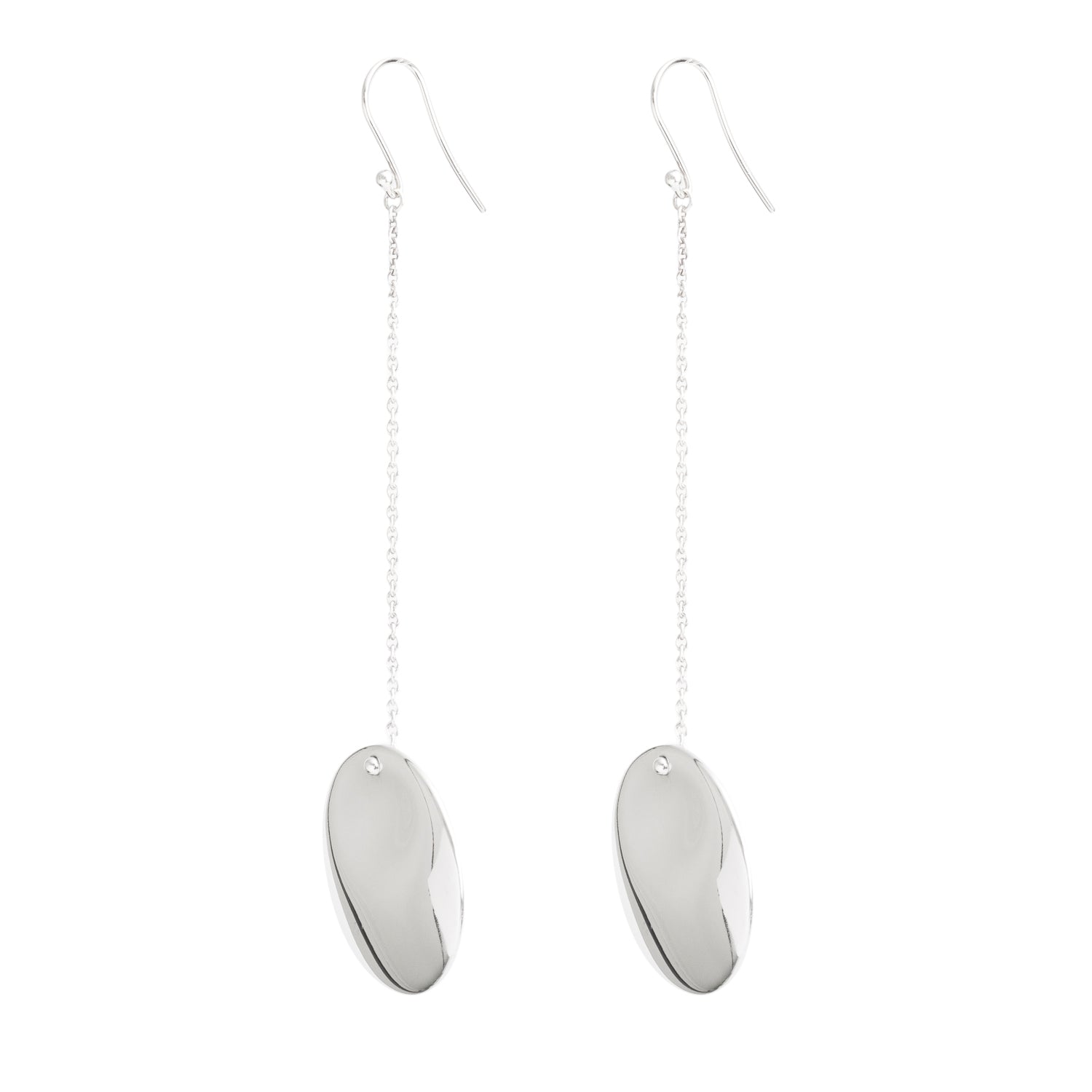 Tiffany & Co. Elsa Peretti Sterling Silver Round Disc Drop Earrings